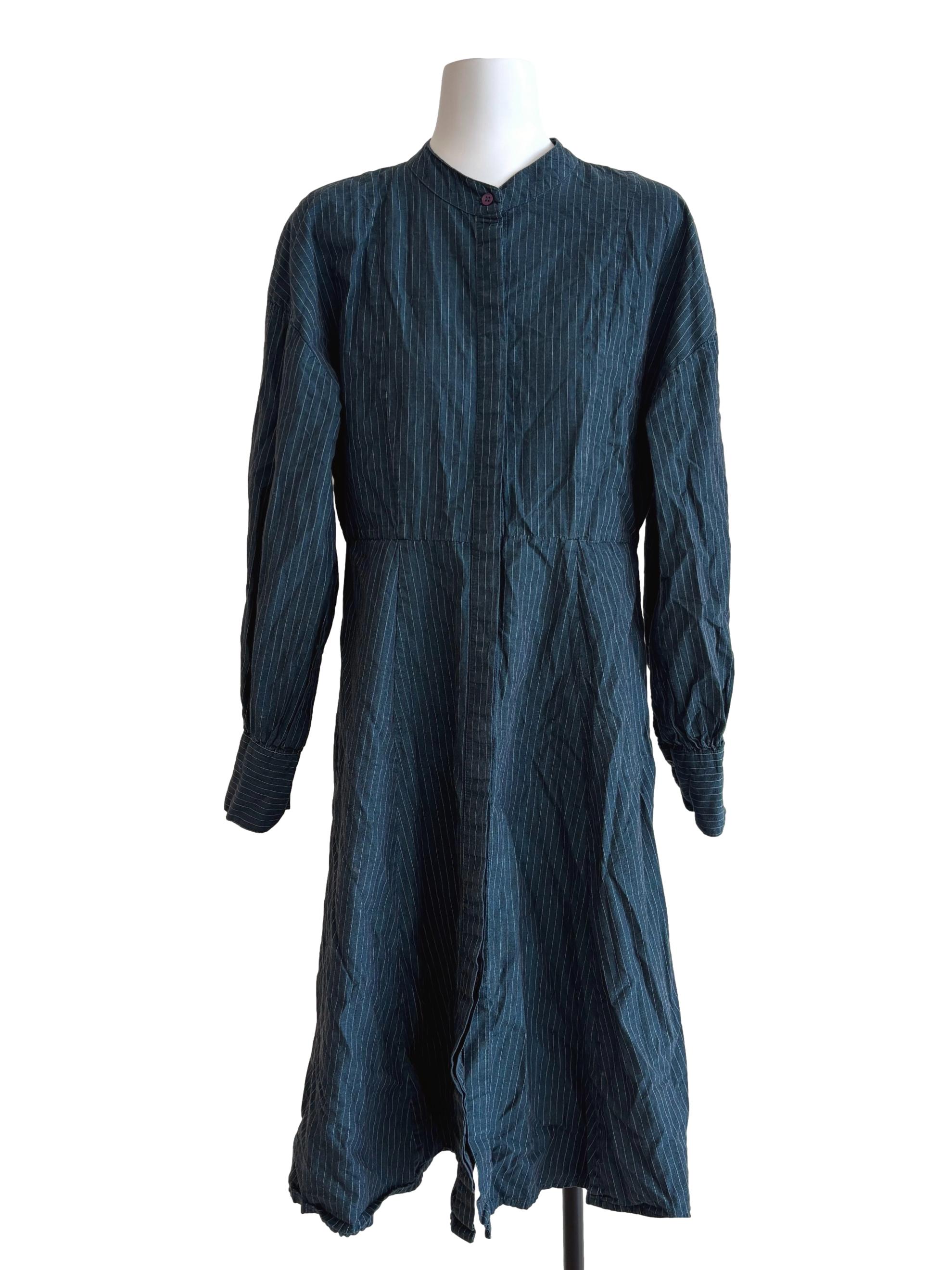 Teal Green Striped Tunic Dress