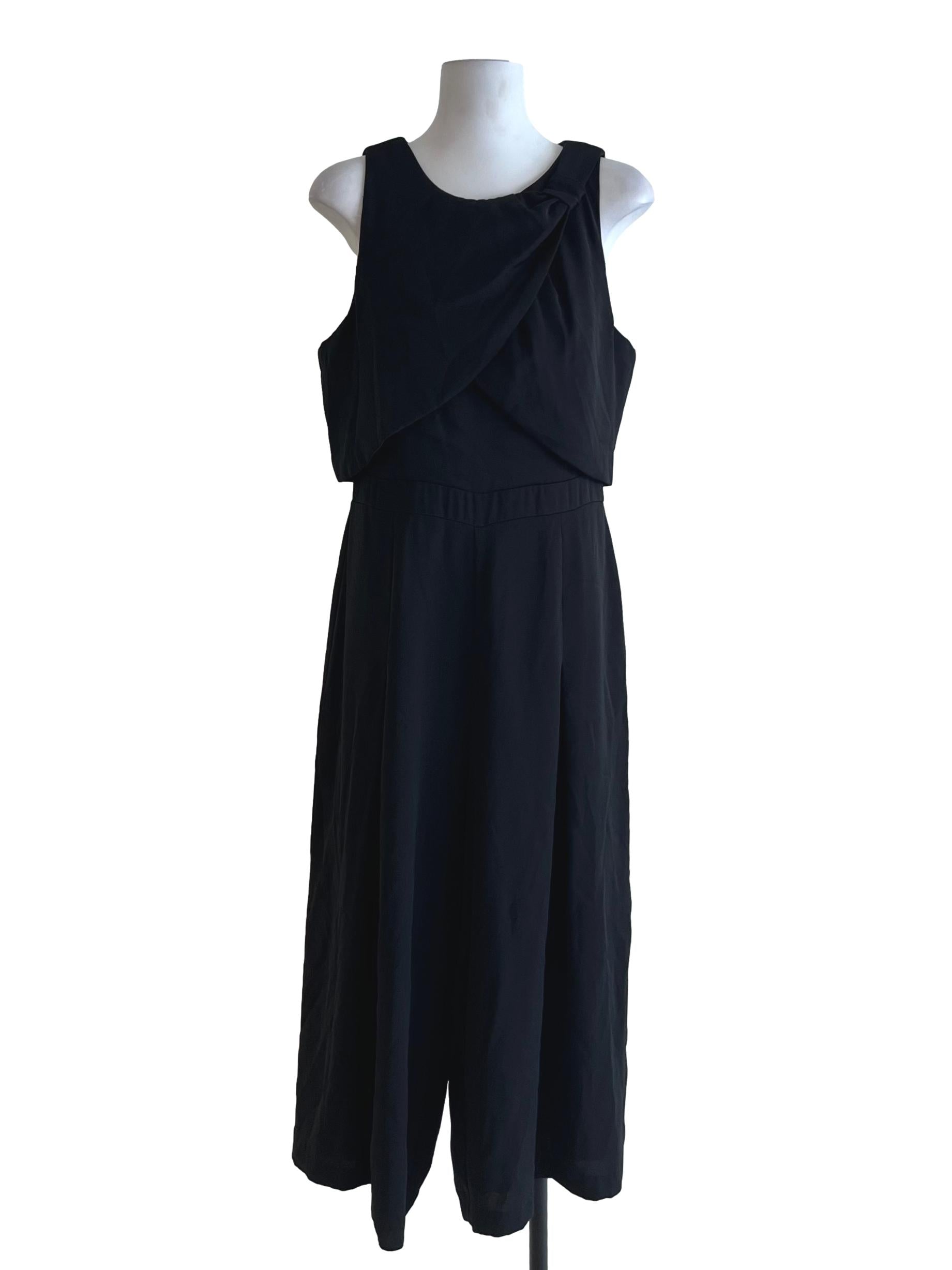 Black Jewel Neckline Jumpsuit
