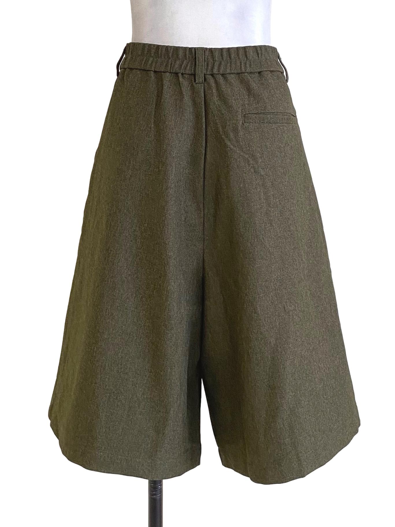 Moss Green Loose Shorts