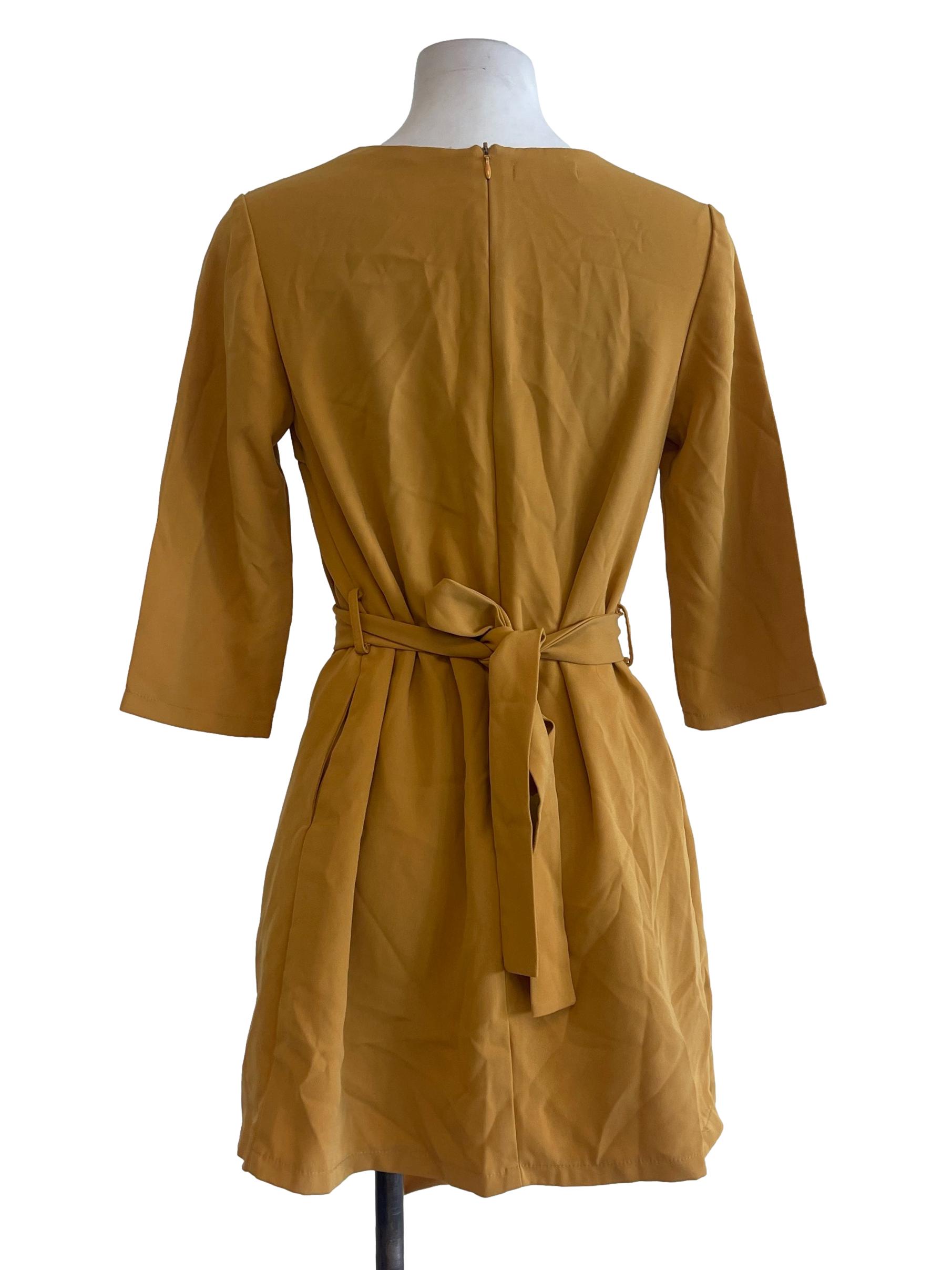 Yellow Half Sleeves Dress