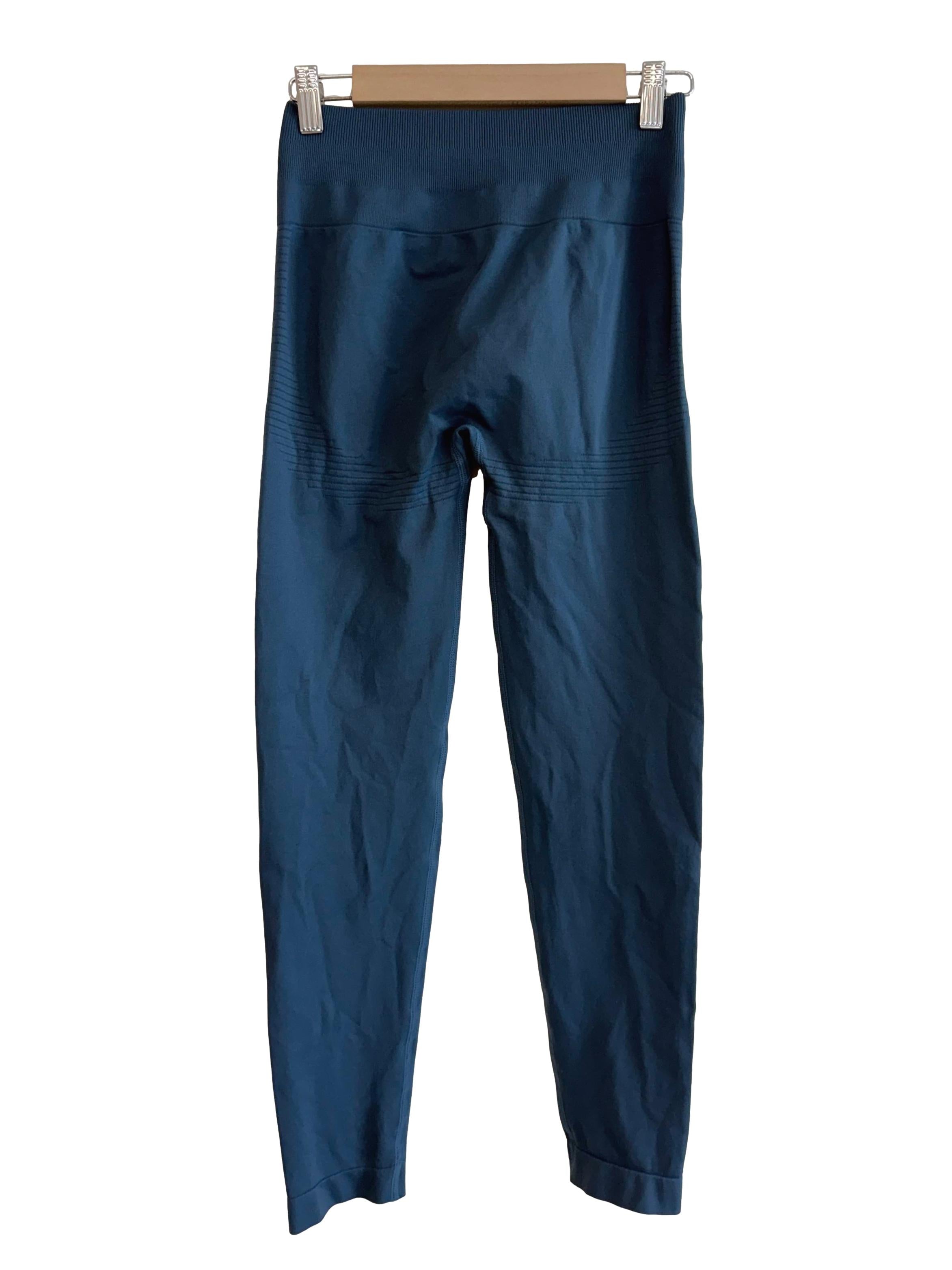 Azure Blue Scrunch Leggings