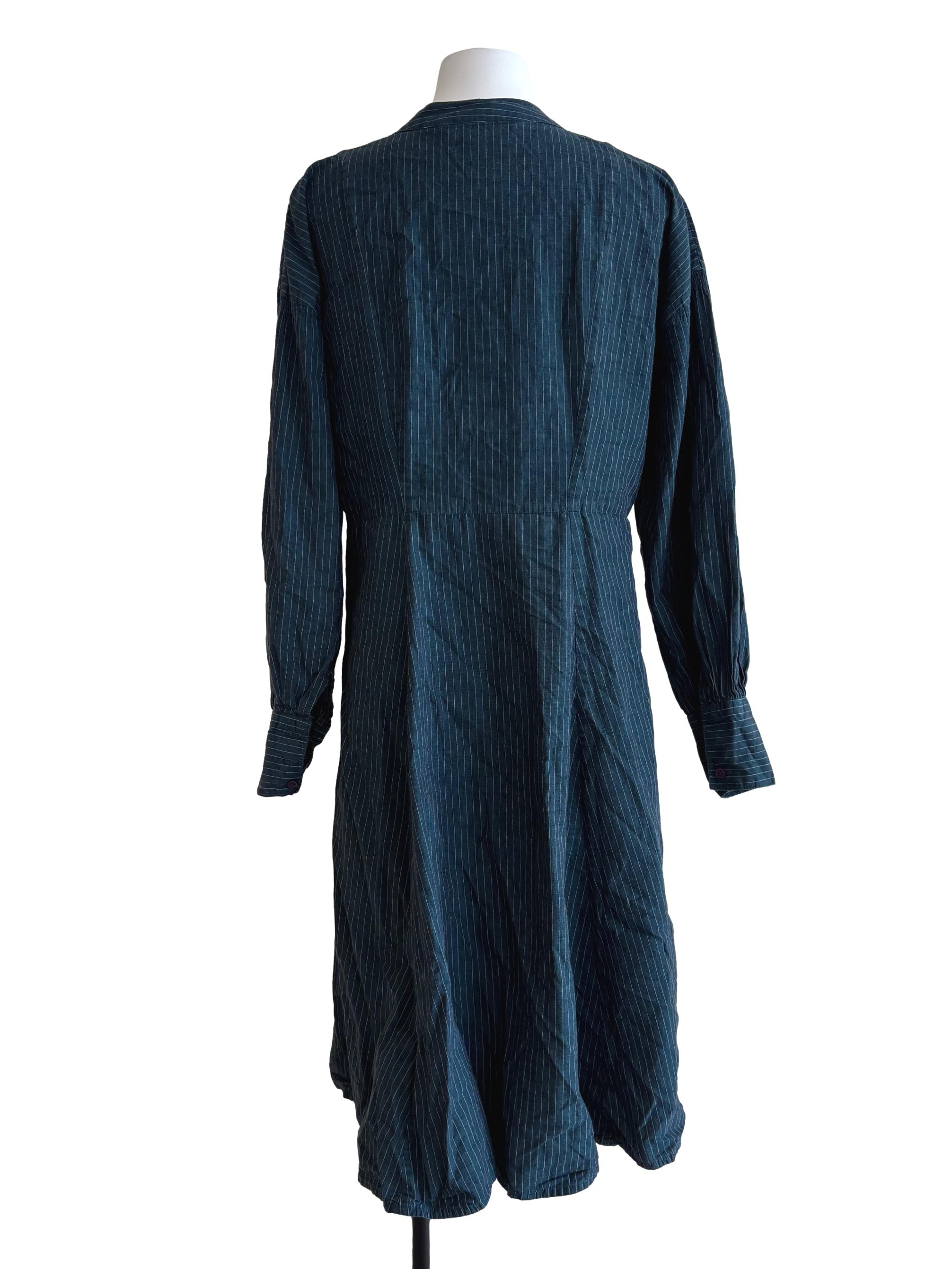 Teal Green Striped Tunic Dress