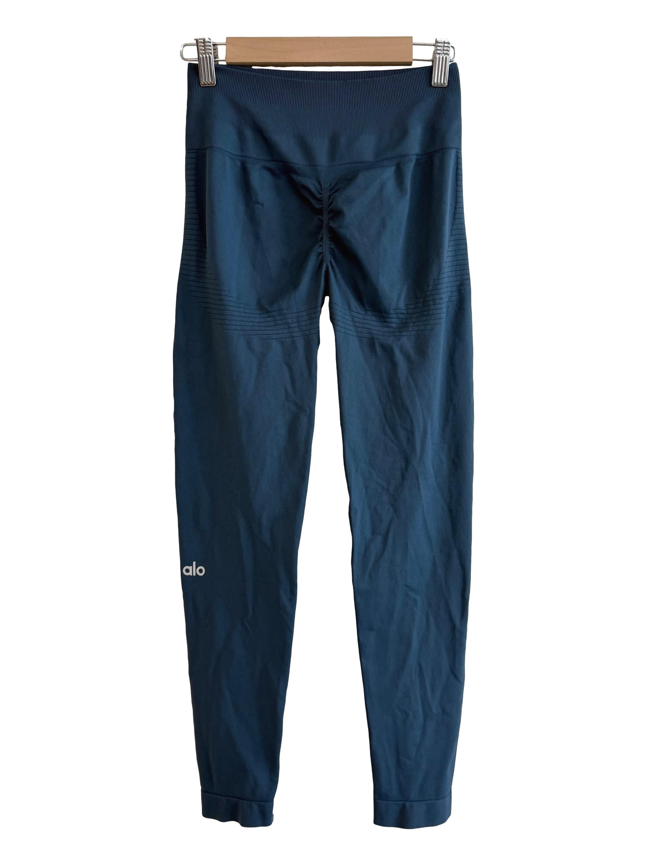 Azure Blue Scrunch Leggings