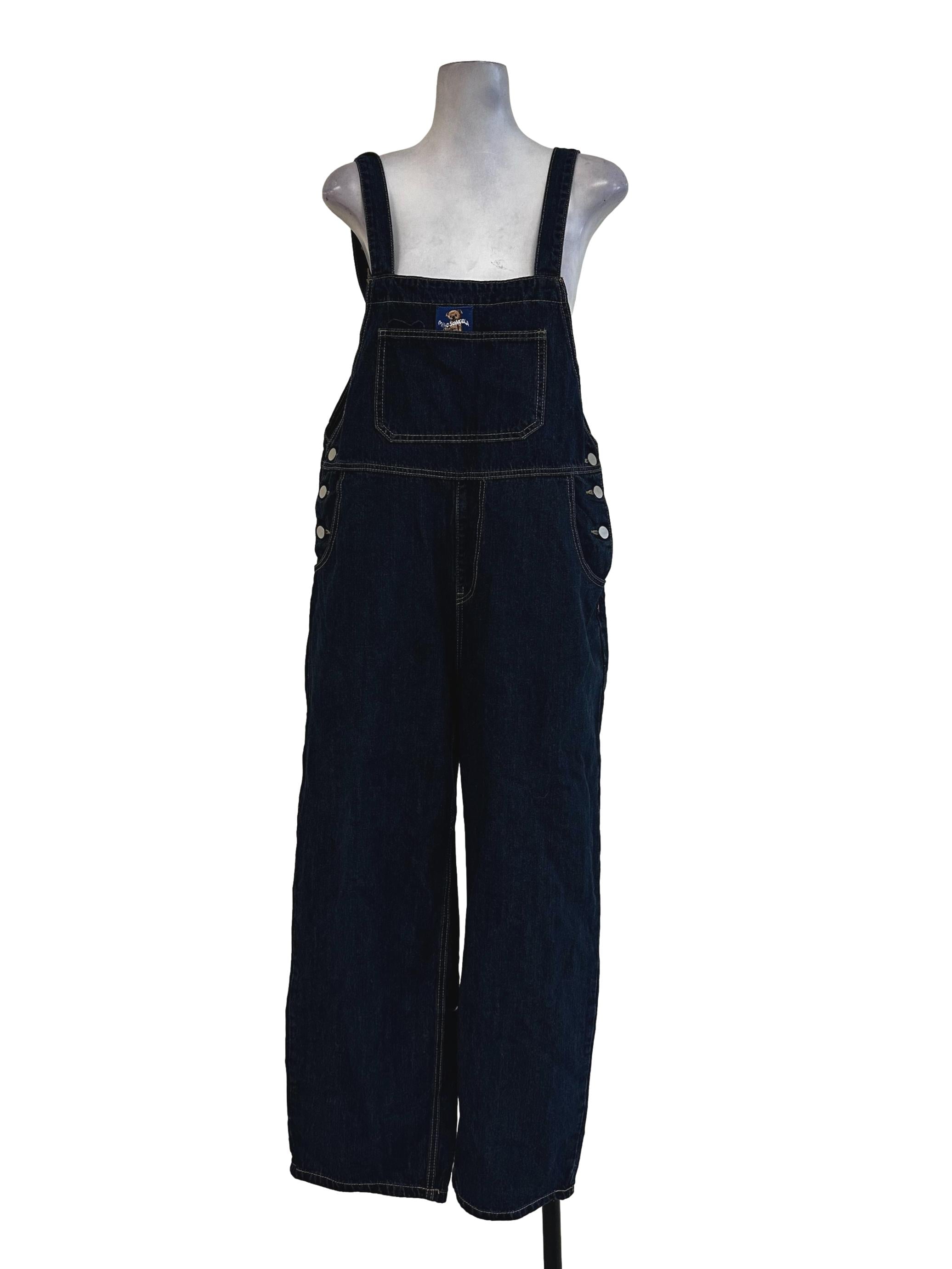 Blue Denim Sleeveless Jumpsuit