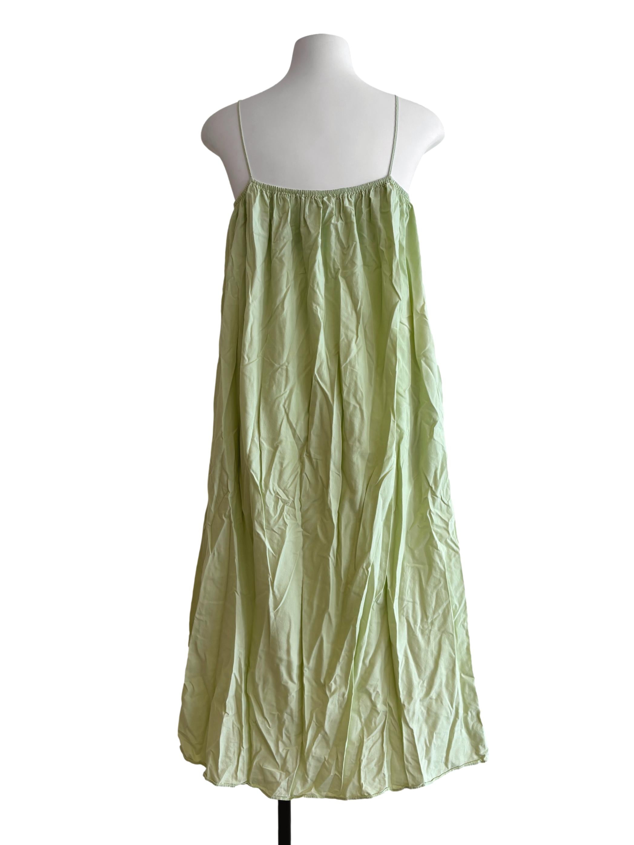 Lime Green Spaghetti Strap Tent Dress