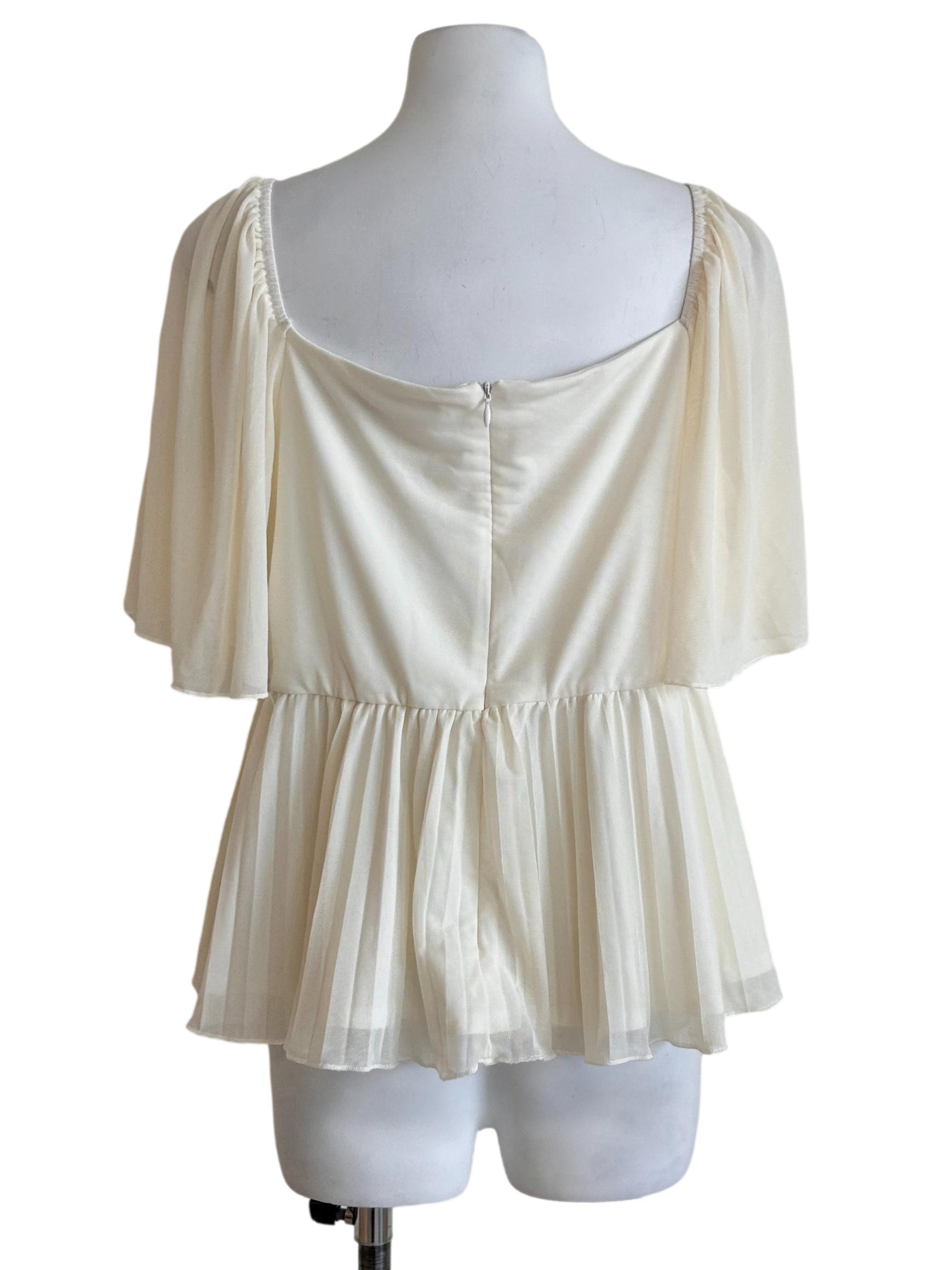 Light Yellow Babydoll-Style Top