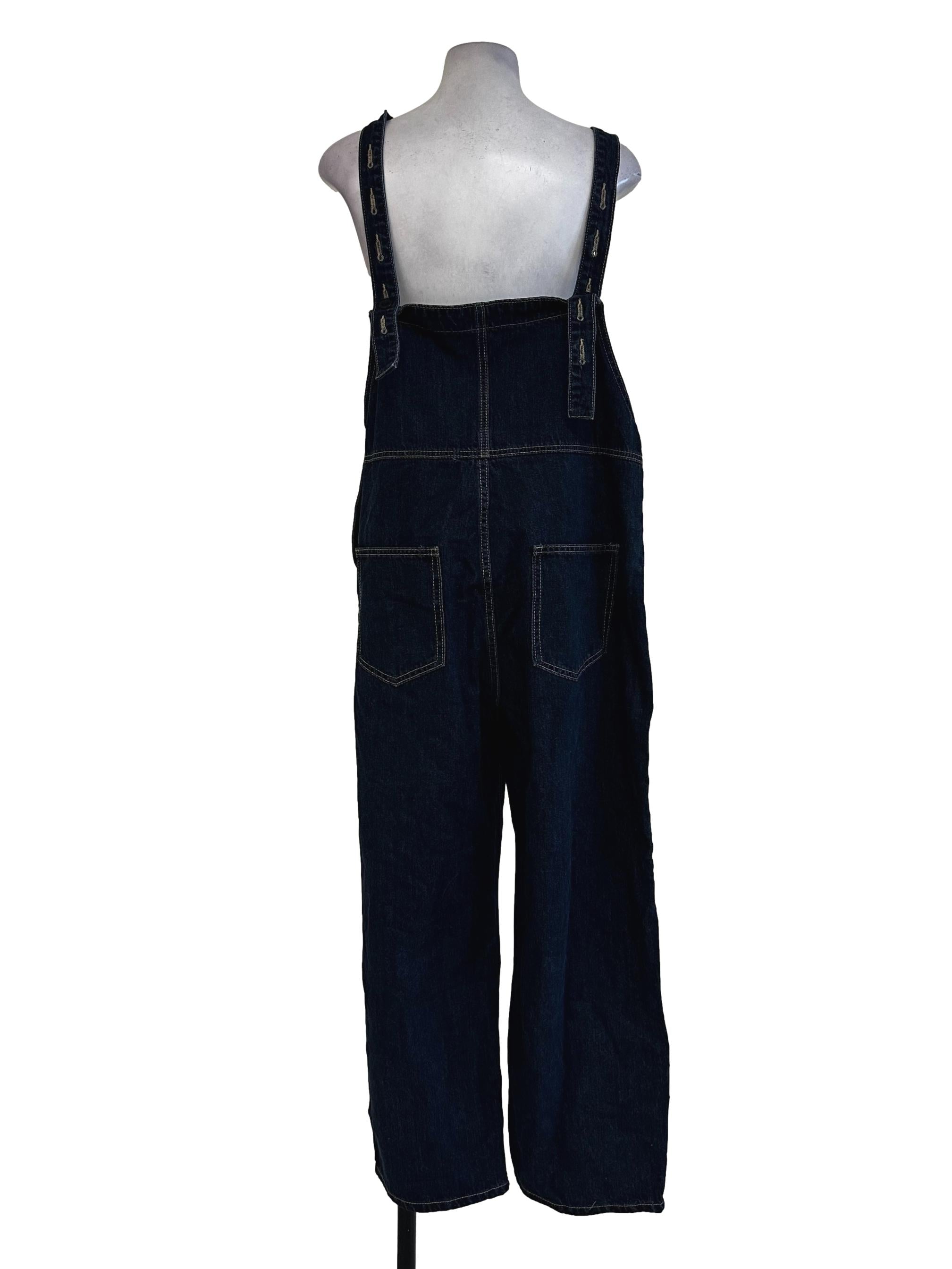 Blue Denim Sleeveless Jumpsuit