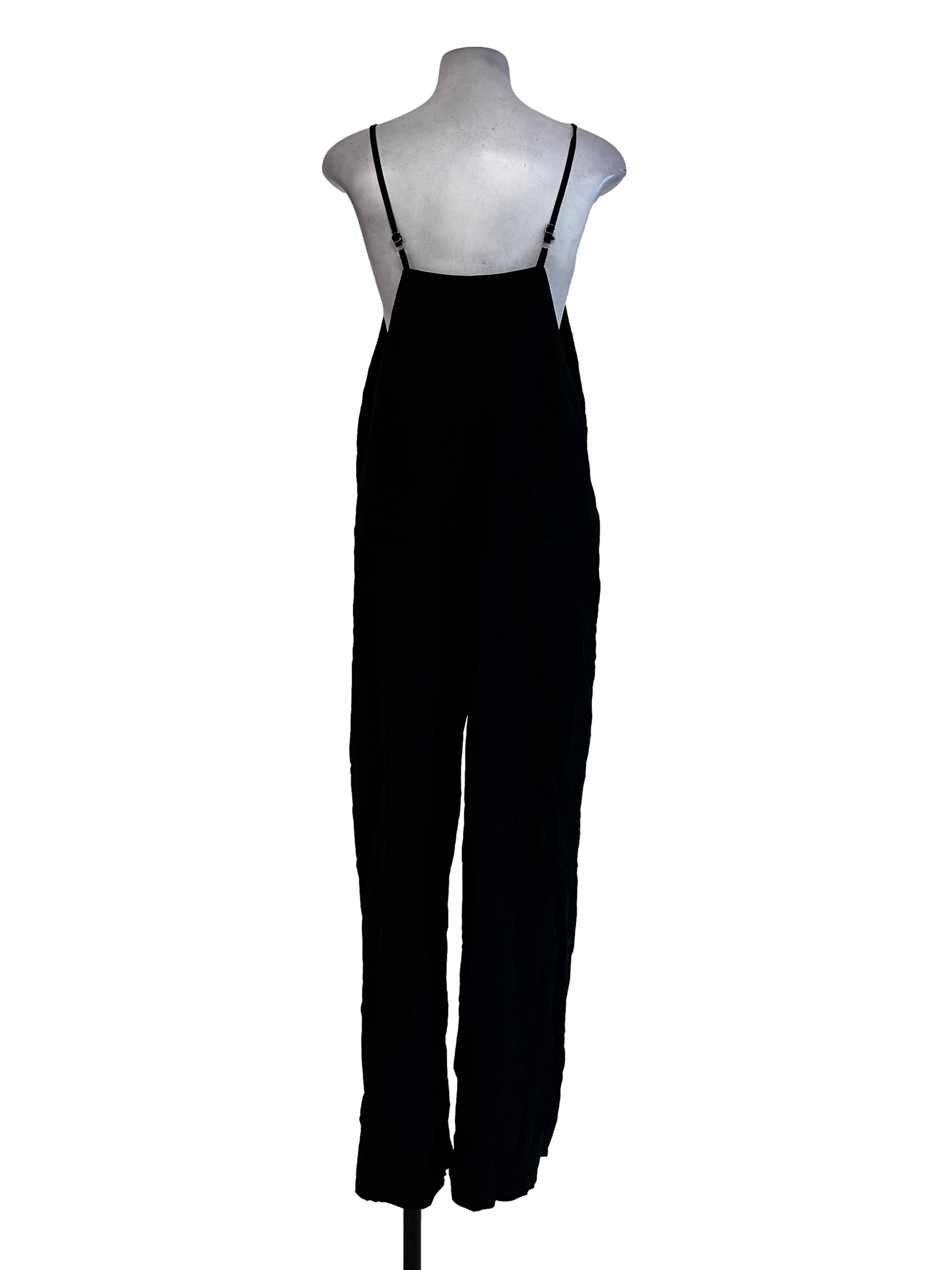 Black Plain Sleeveless Jumpsuit