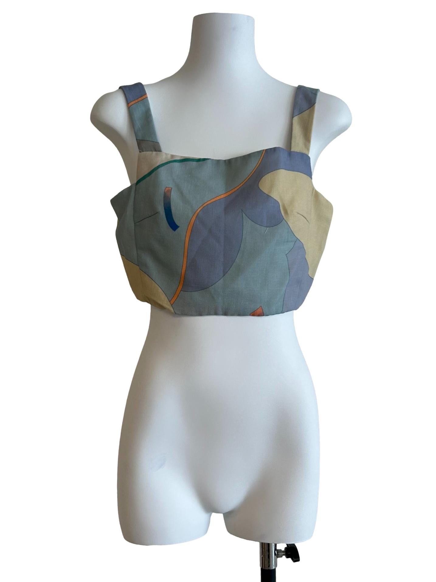 Green Fairground Crop Top OSN