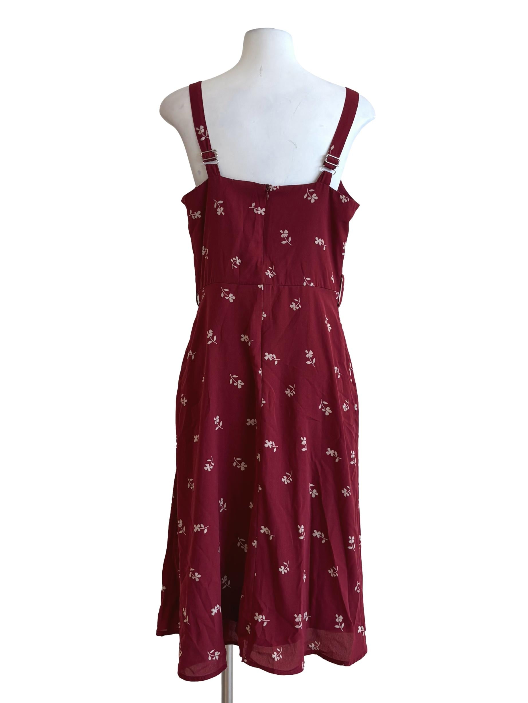 Cherry Red Apron Printed A-Line Dress