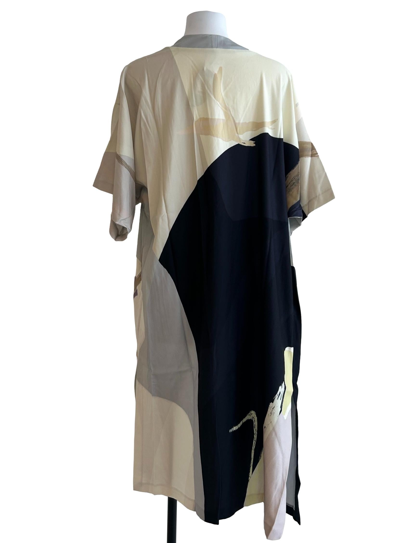 Navy Print A Place To Be Longline Duster OSN