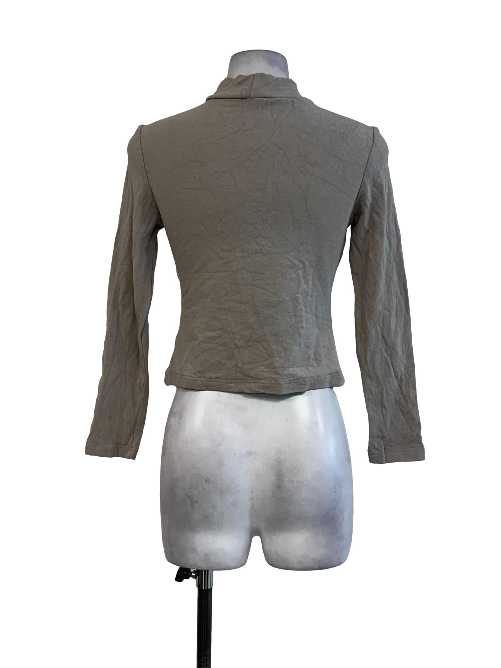 Beige Padded Long Sleeve Top