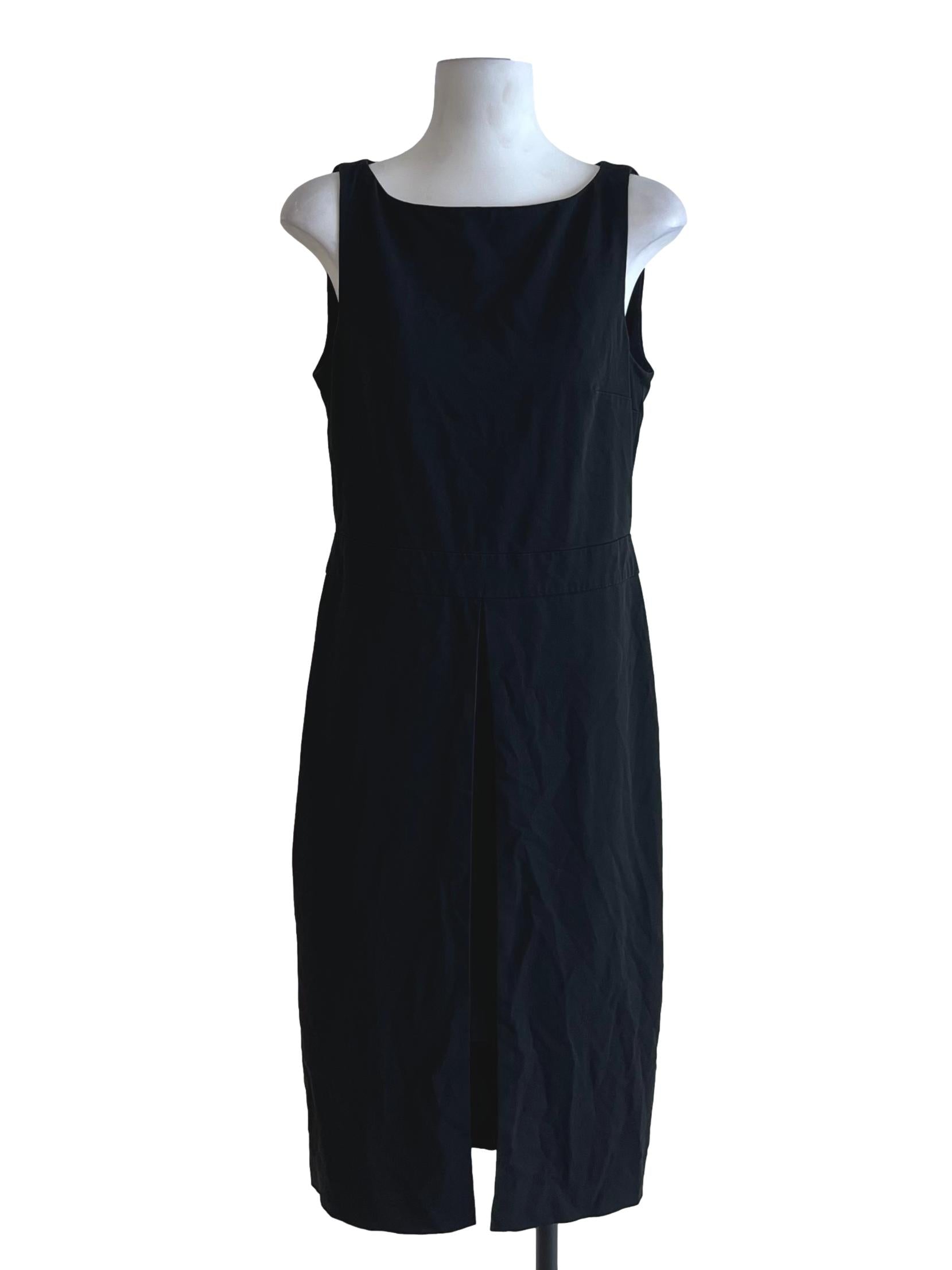 Black Jewel Neckline A-Line Dress