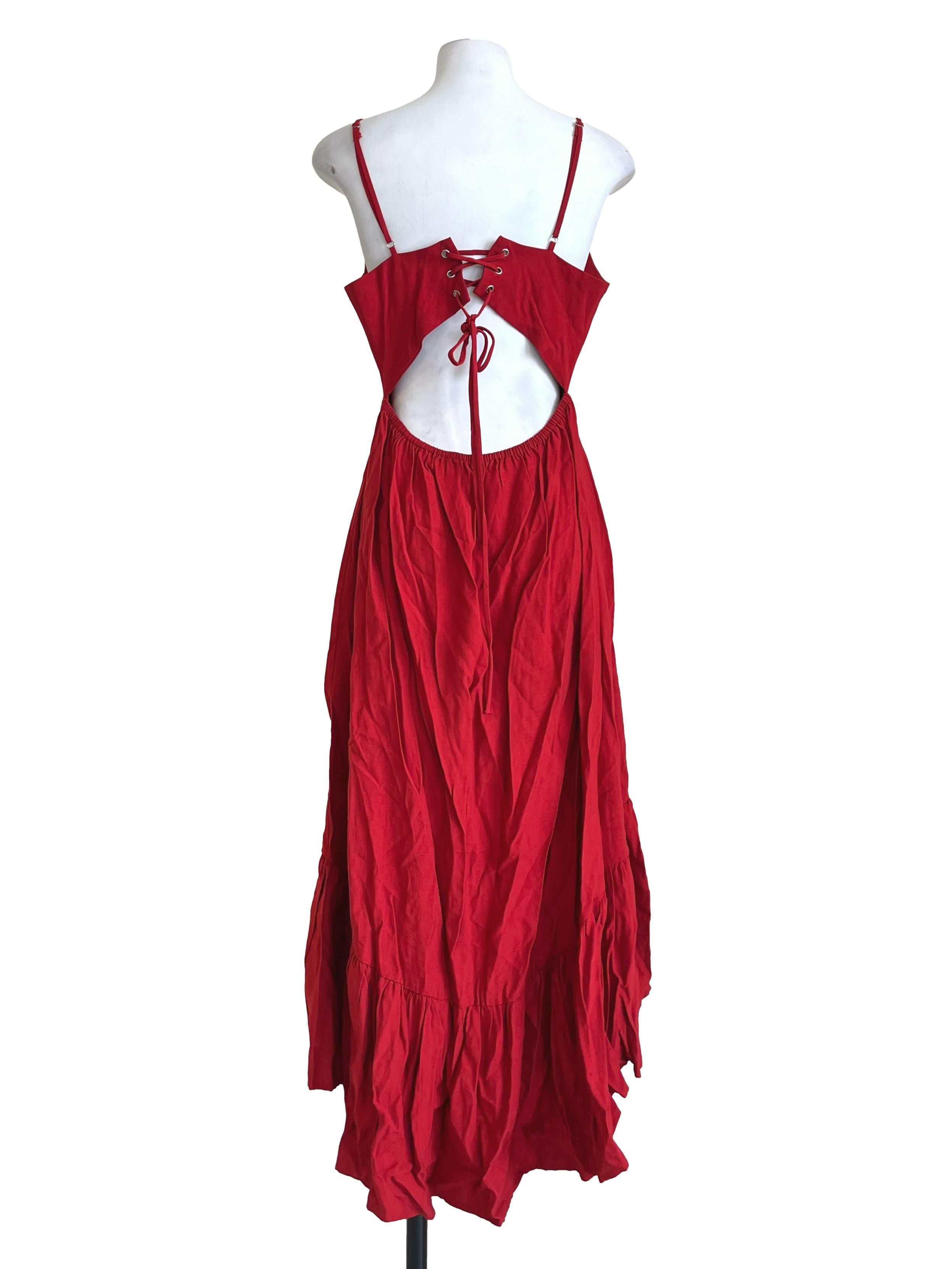 Crimson Red Sweetheart A-Line Dress TEM