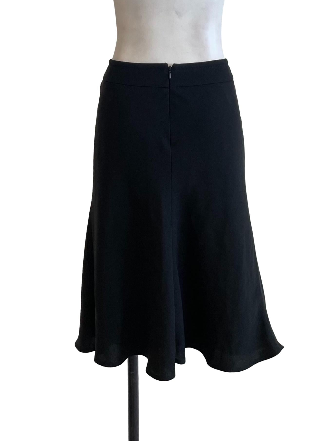 Black Bias Skirt