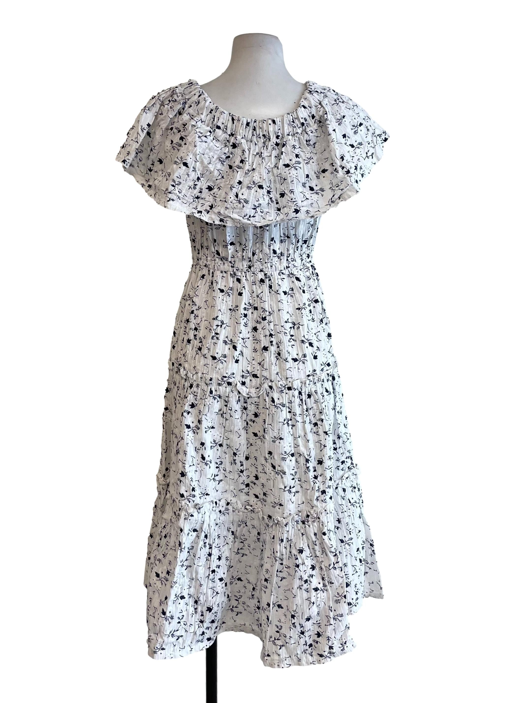 Daisy White Floral Off Shoulder Dress
