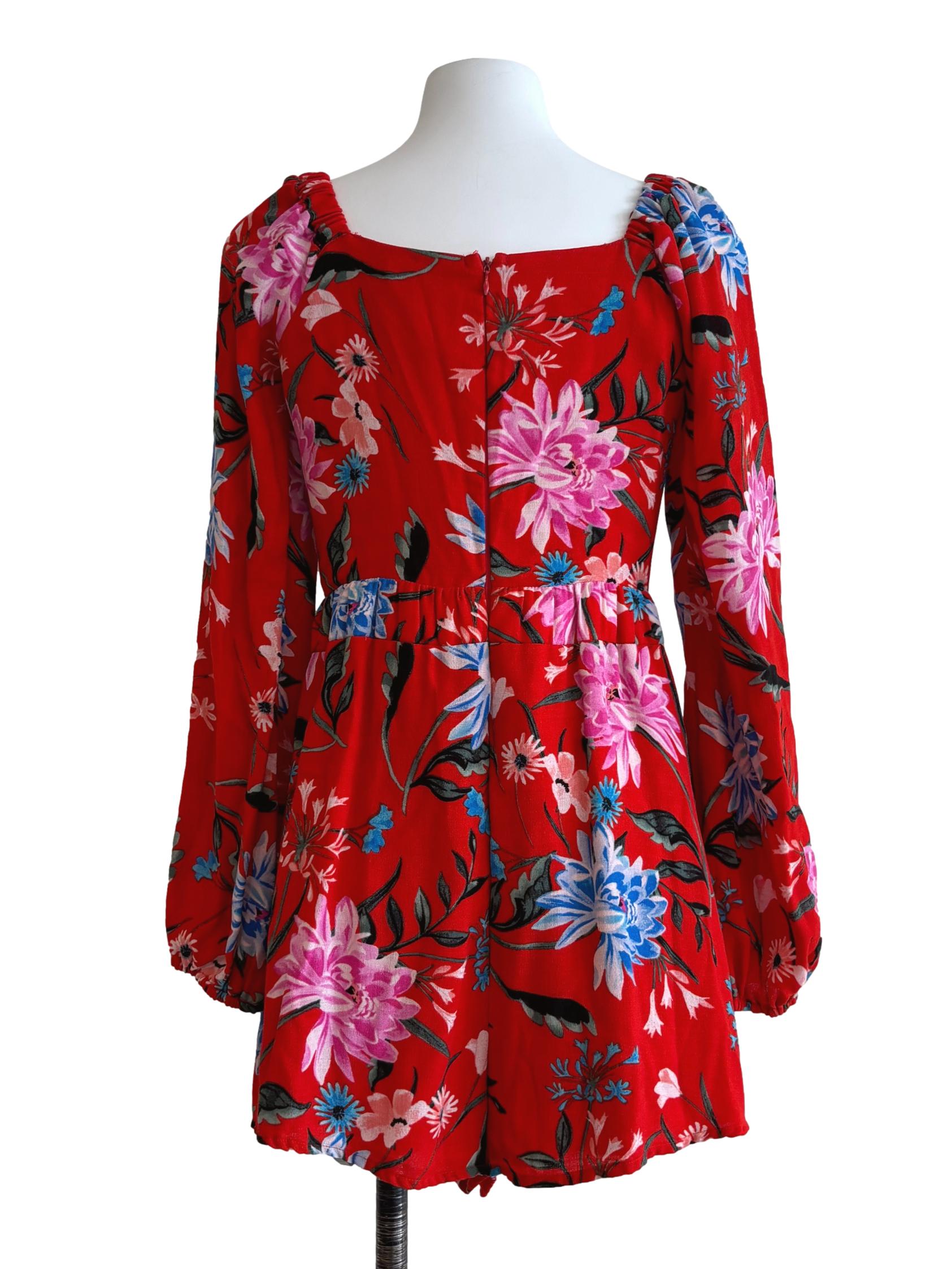 Scarlet Red Long Sleeve Romper