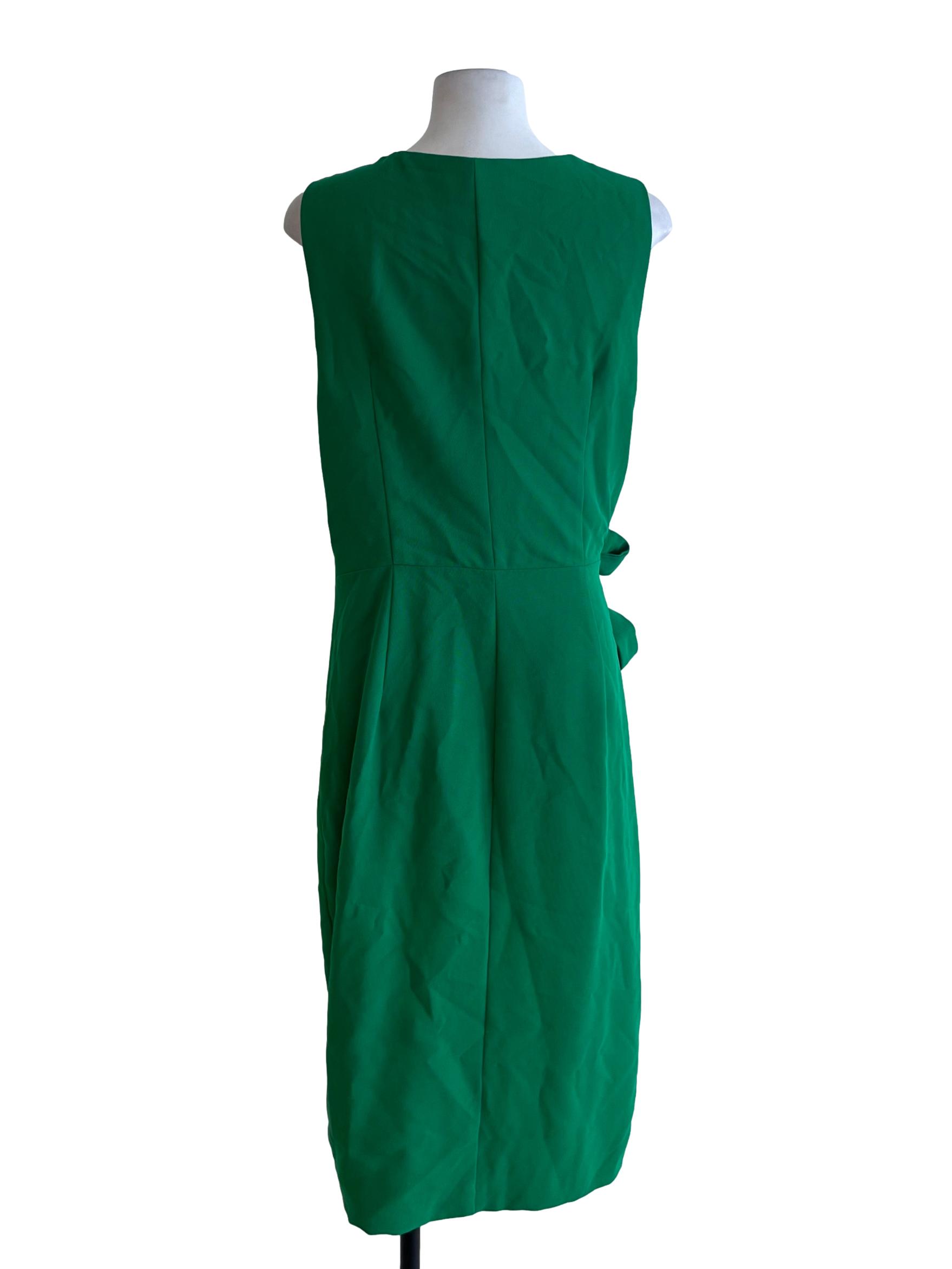 Fern Green V-Neckline Wrap Dress