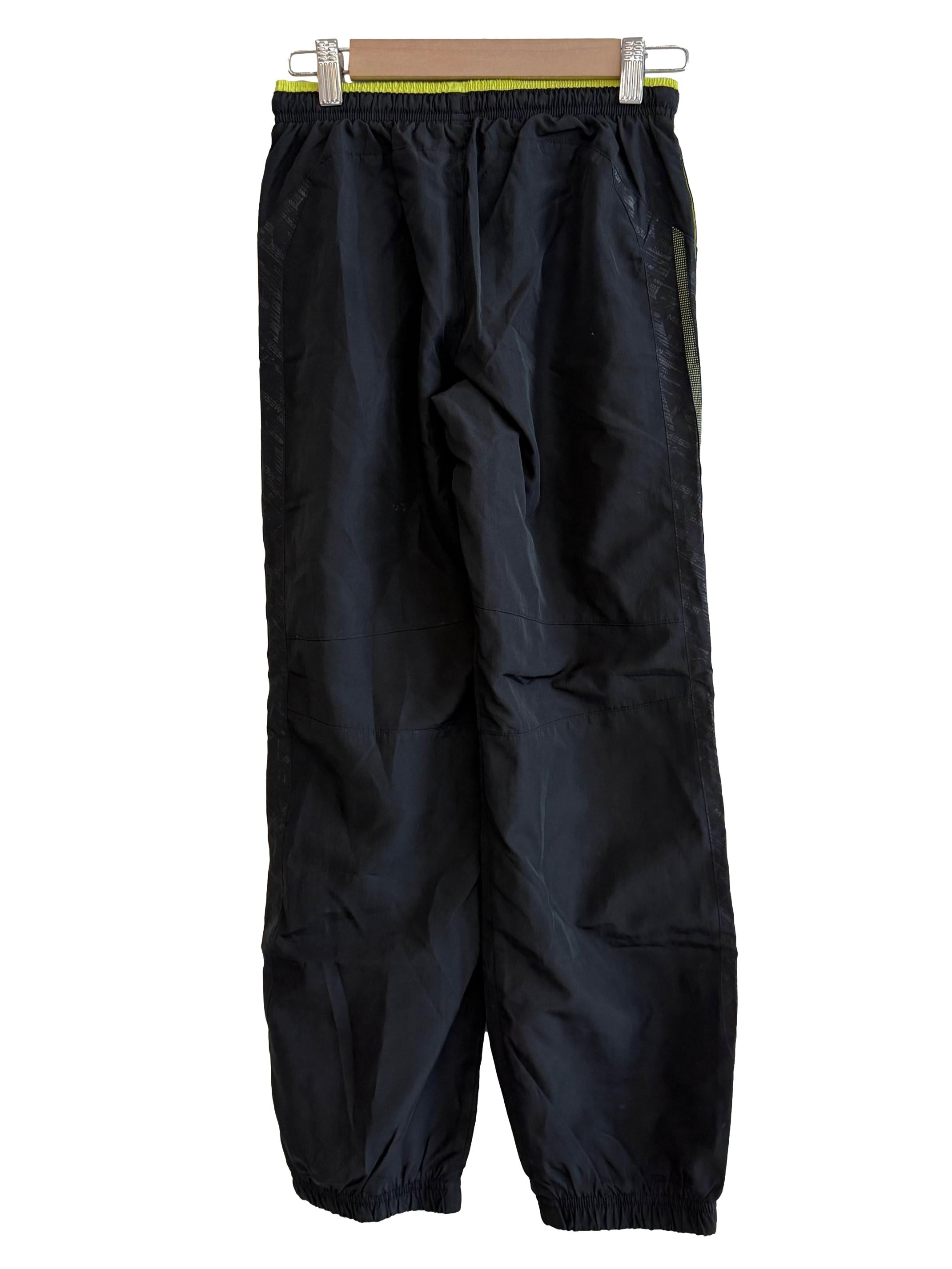Black Neon Stripes Track Pants
