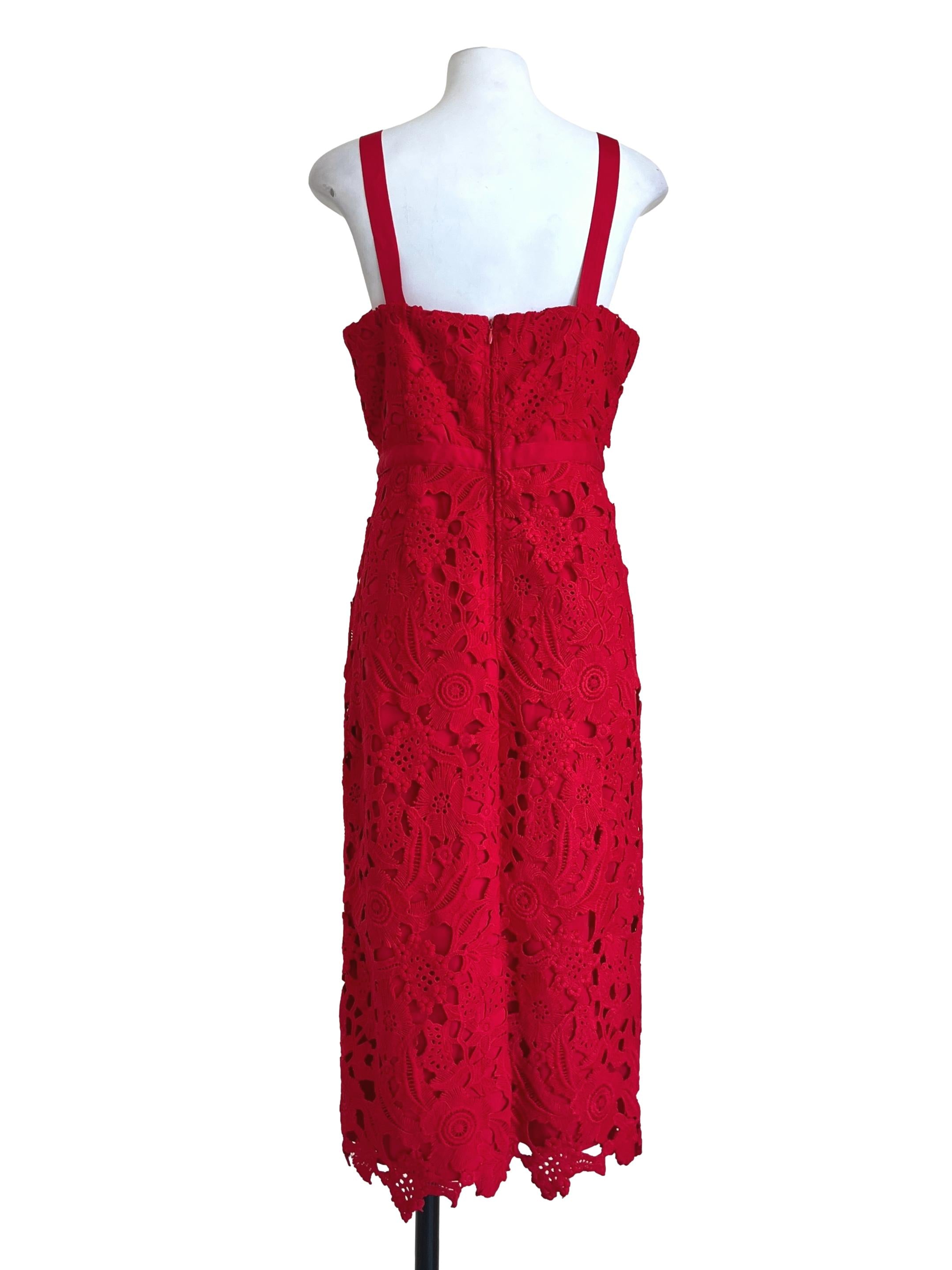 Chilli Red Square A-Line Dress LB