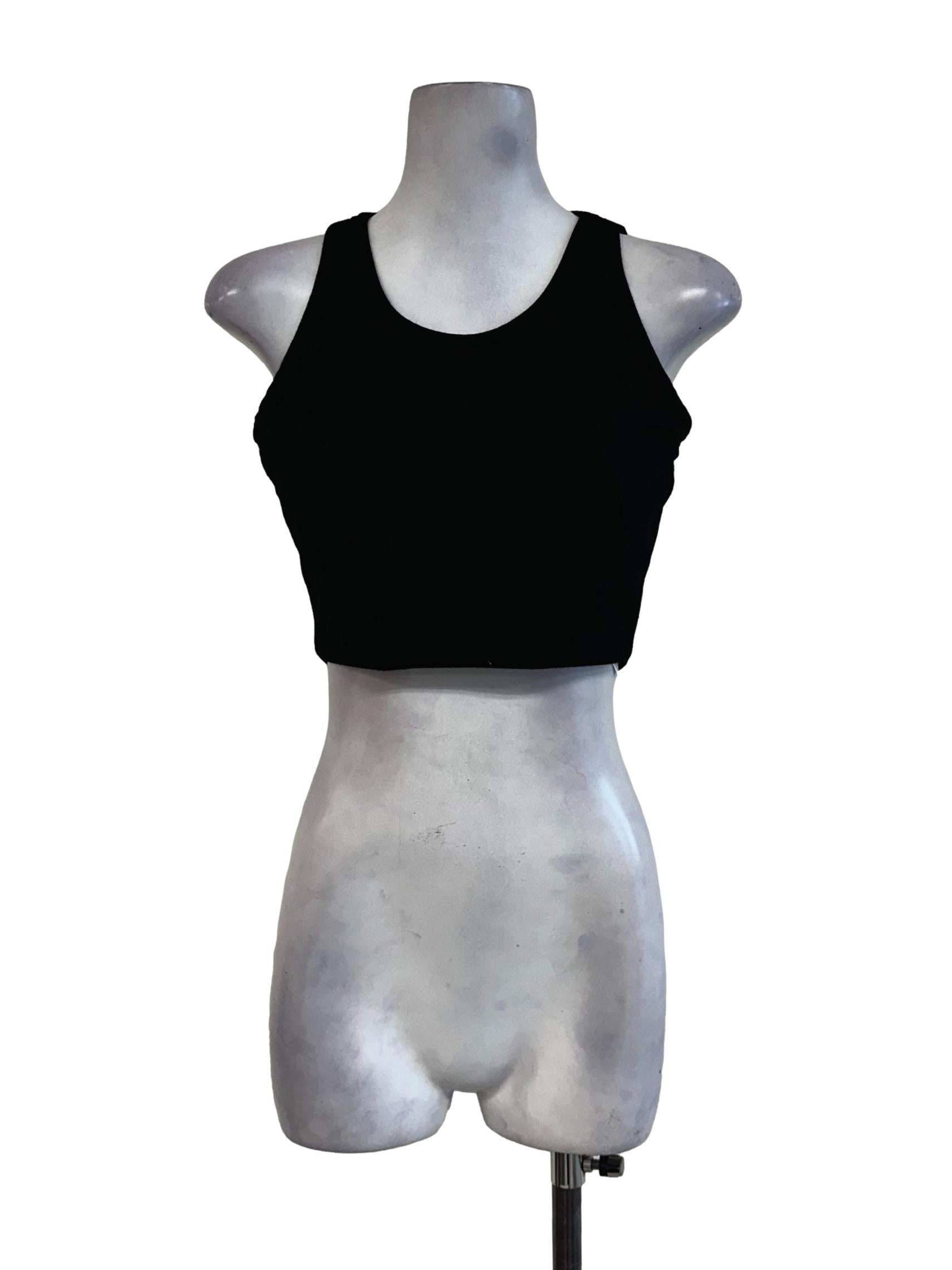 Black Padded Sleeveless Top