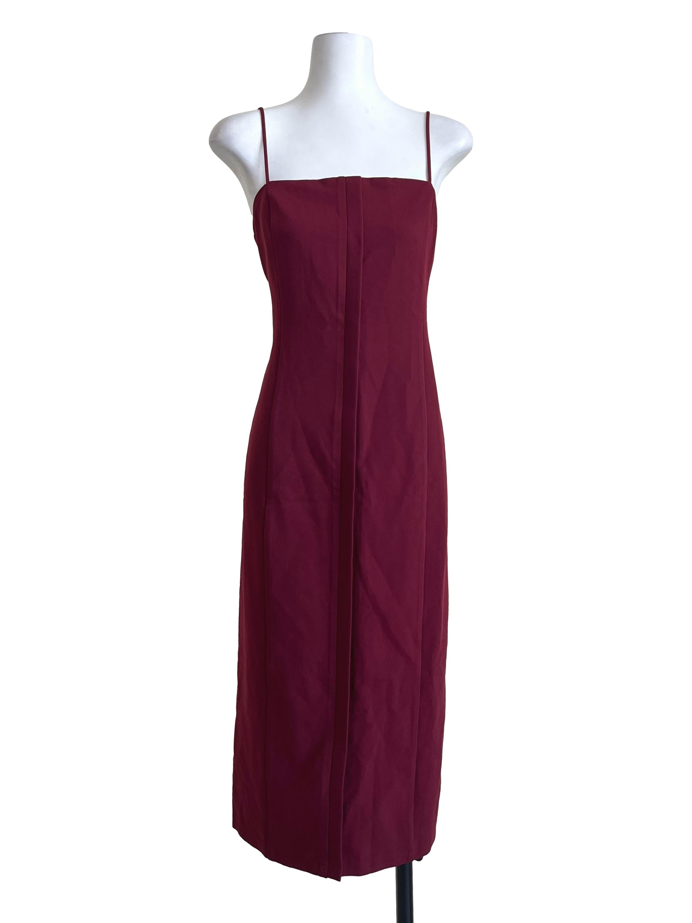 Blood Red Square A-Line Dress LB