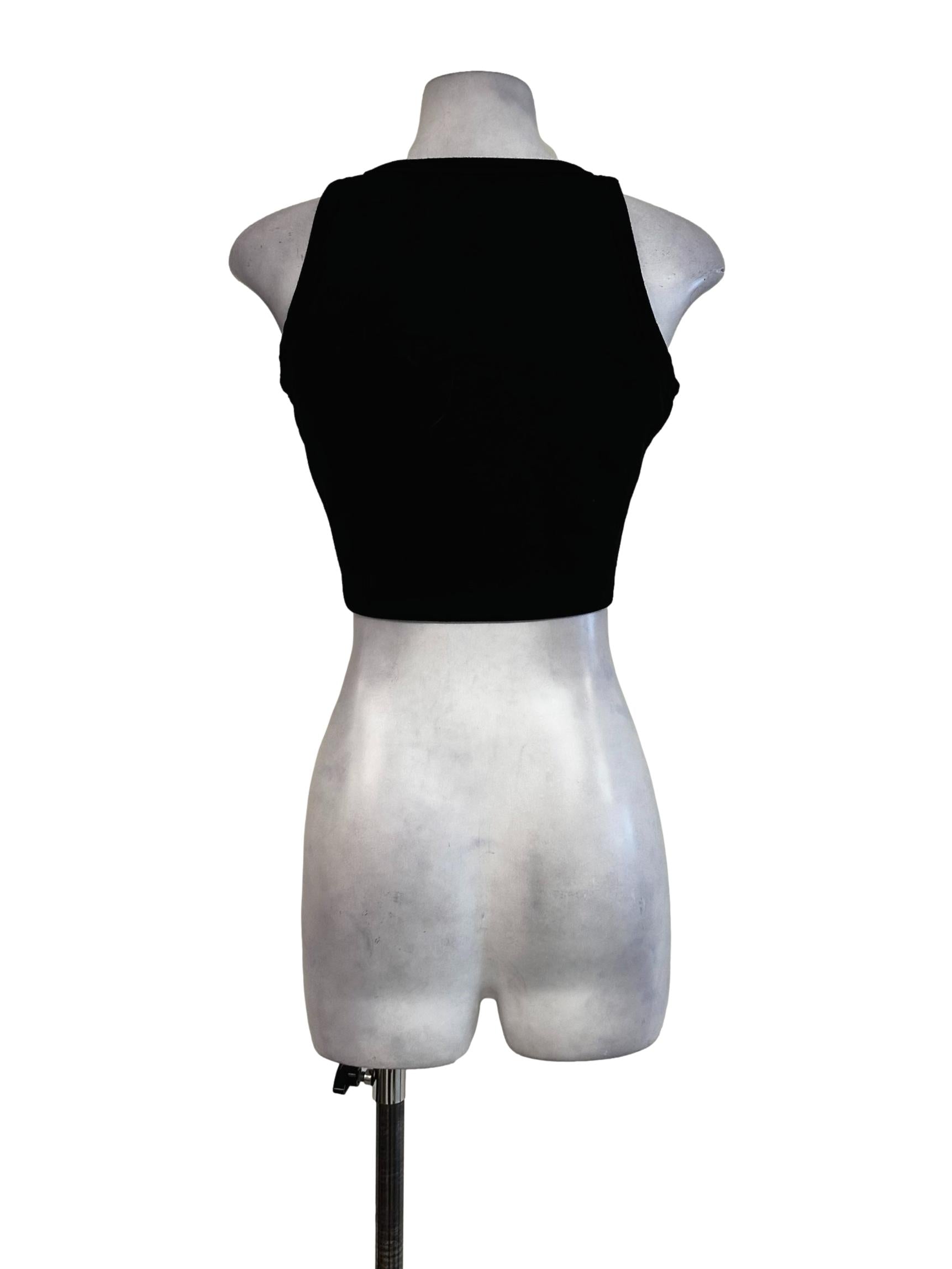 Black Padded Sleeveless Top