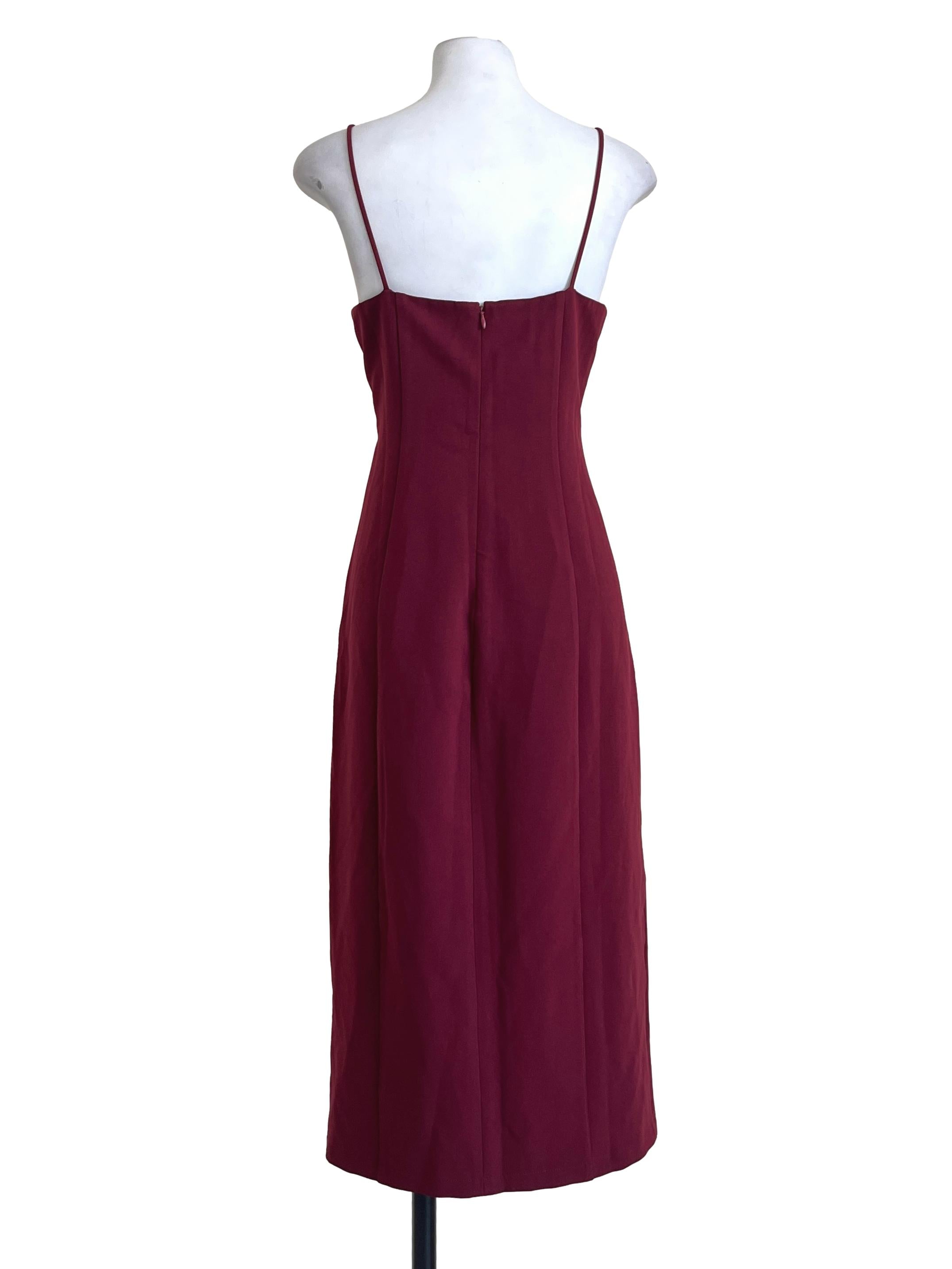 Blood Red Square A-Line Dress LB