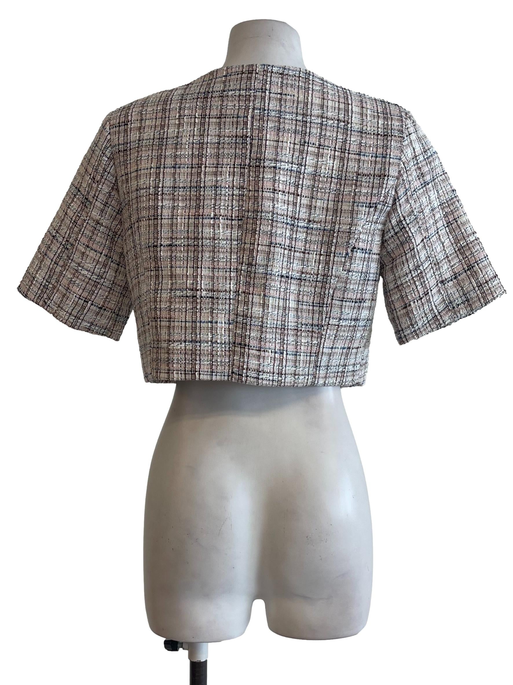 Brown Tweed Plaid Outerwear