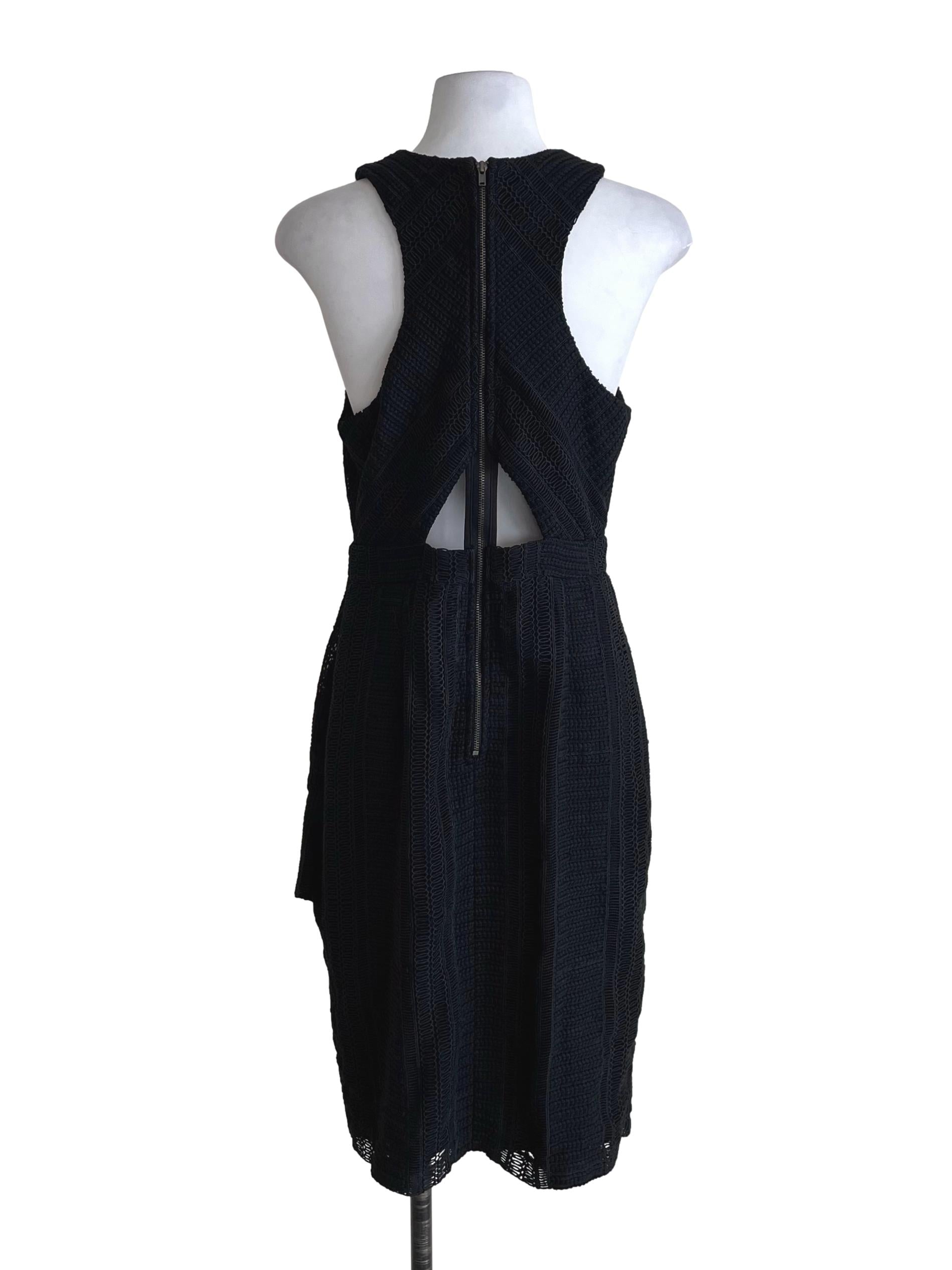Black Halter Neck Knit Sheath Dress
