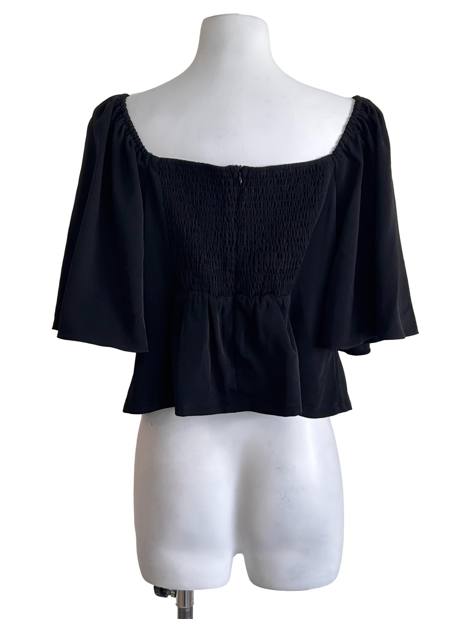 Black Layered Crop Top