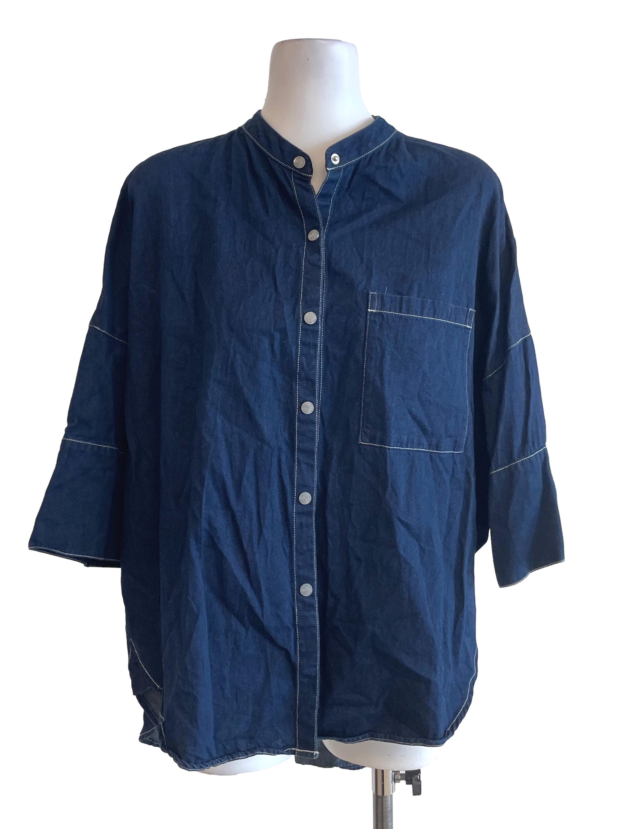 Dark Blue Denim Shirt
