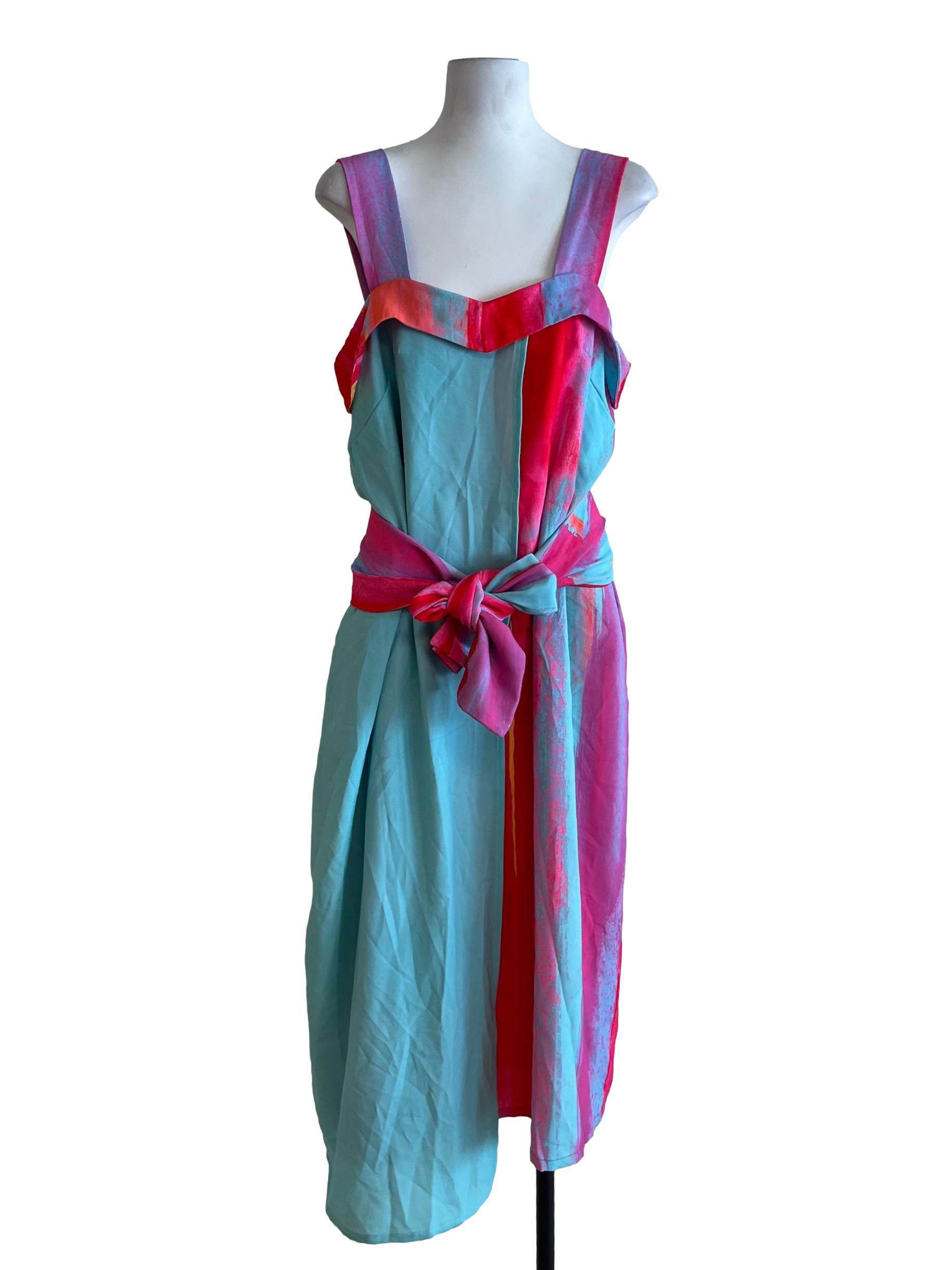 Red Abstract Shift Dress
