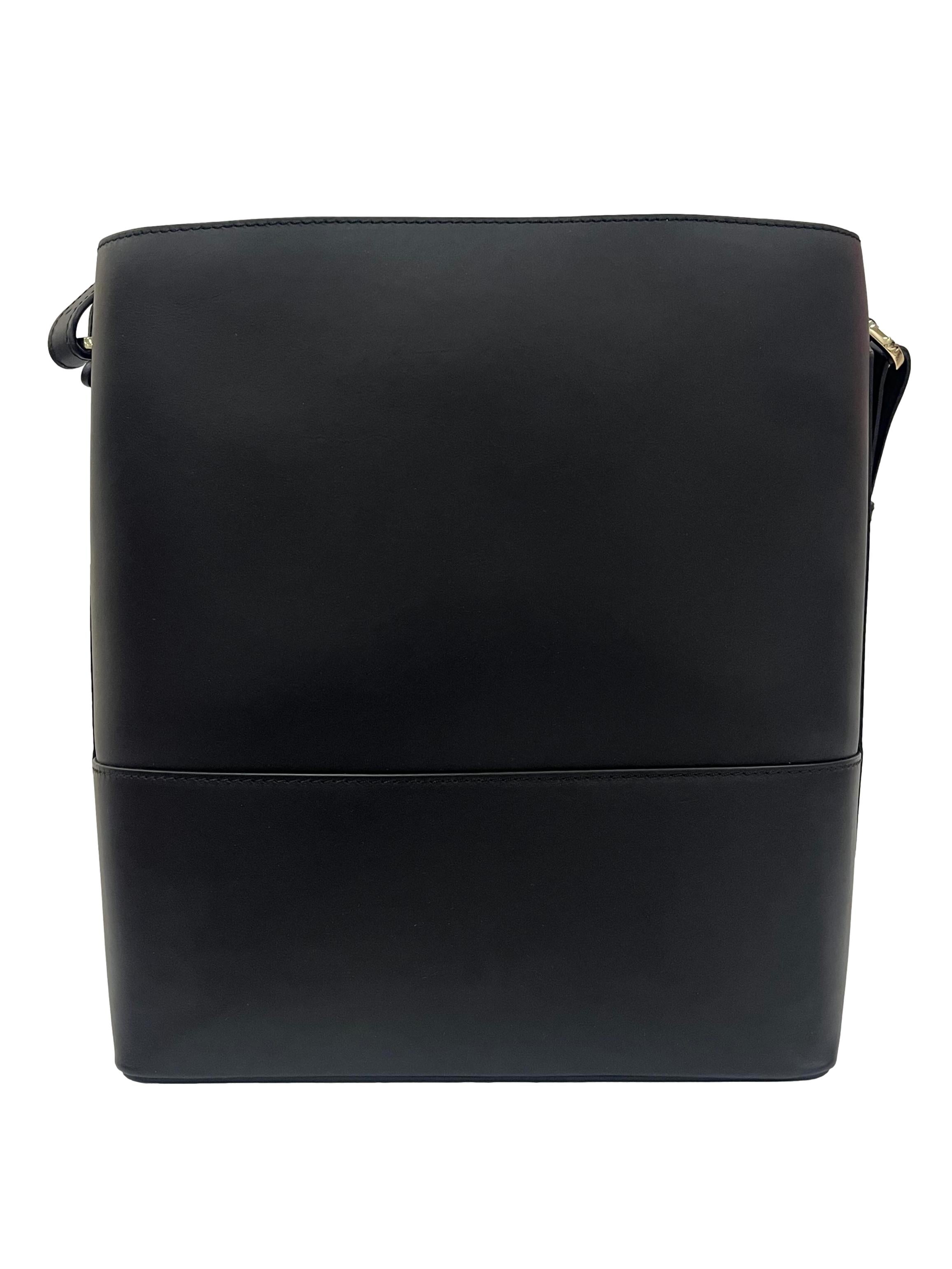 Black Leather Imprint Unikko Tote Bag CSN