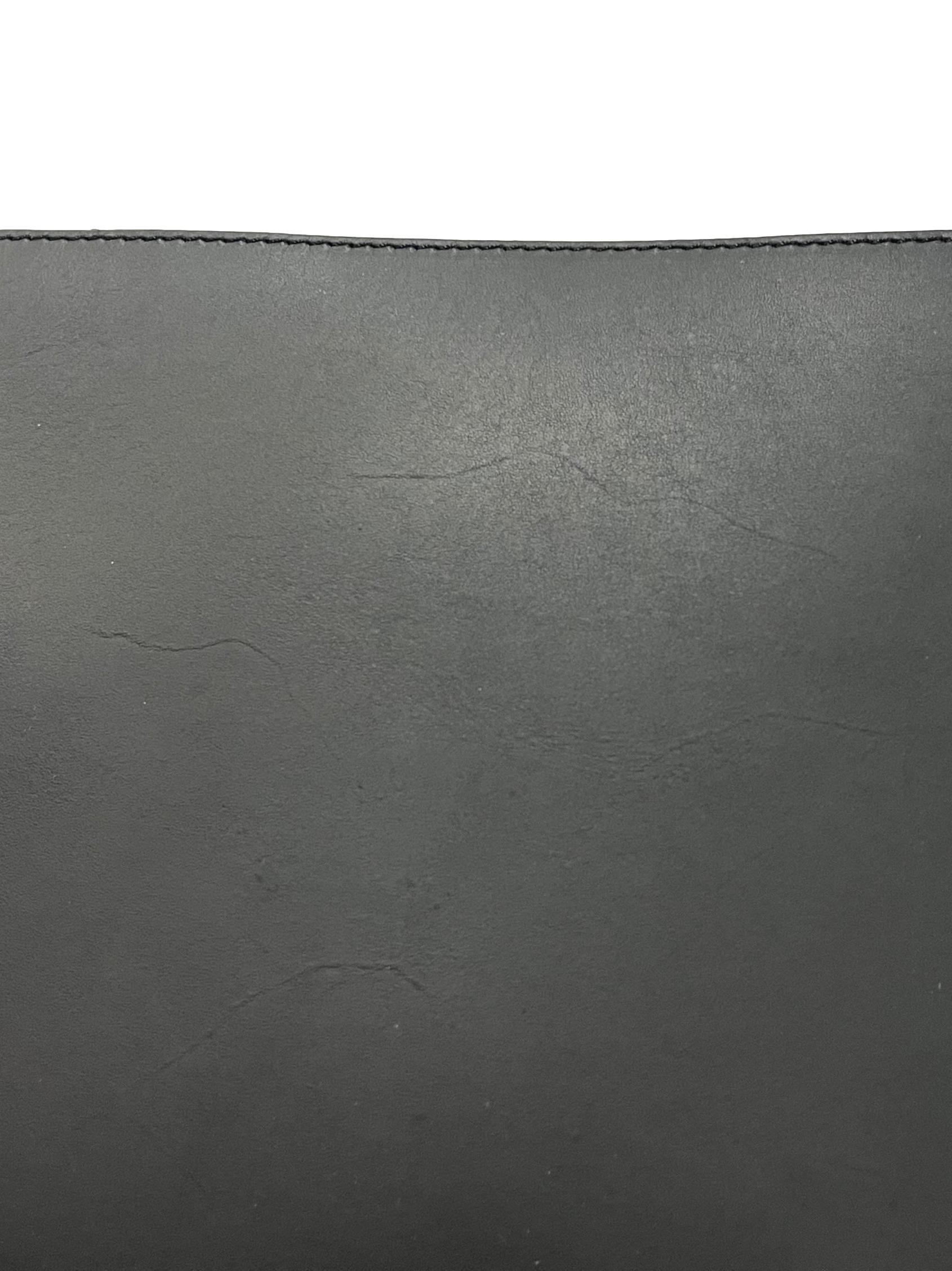 Black Leather Imprint Unikko Tote Bag CSN