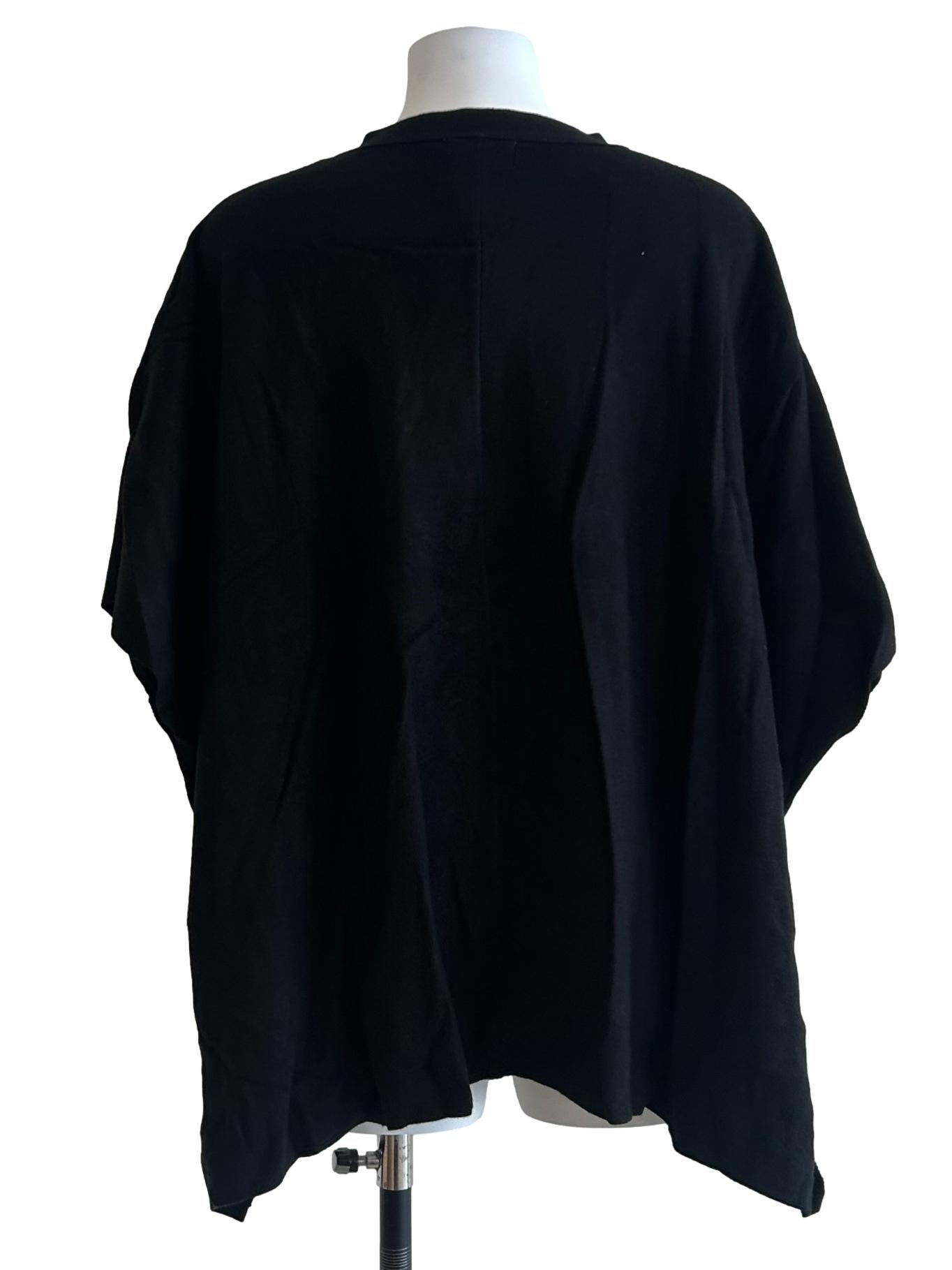 Black Knit Open Cardigan OSN