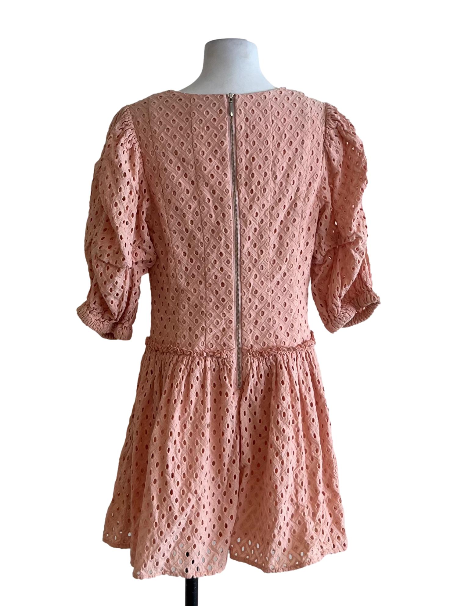Blush Pink V-Neckline Empire Dress
