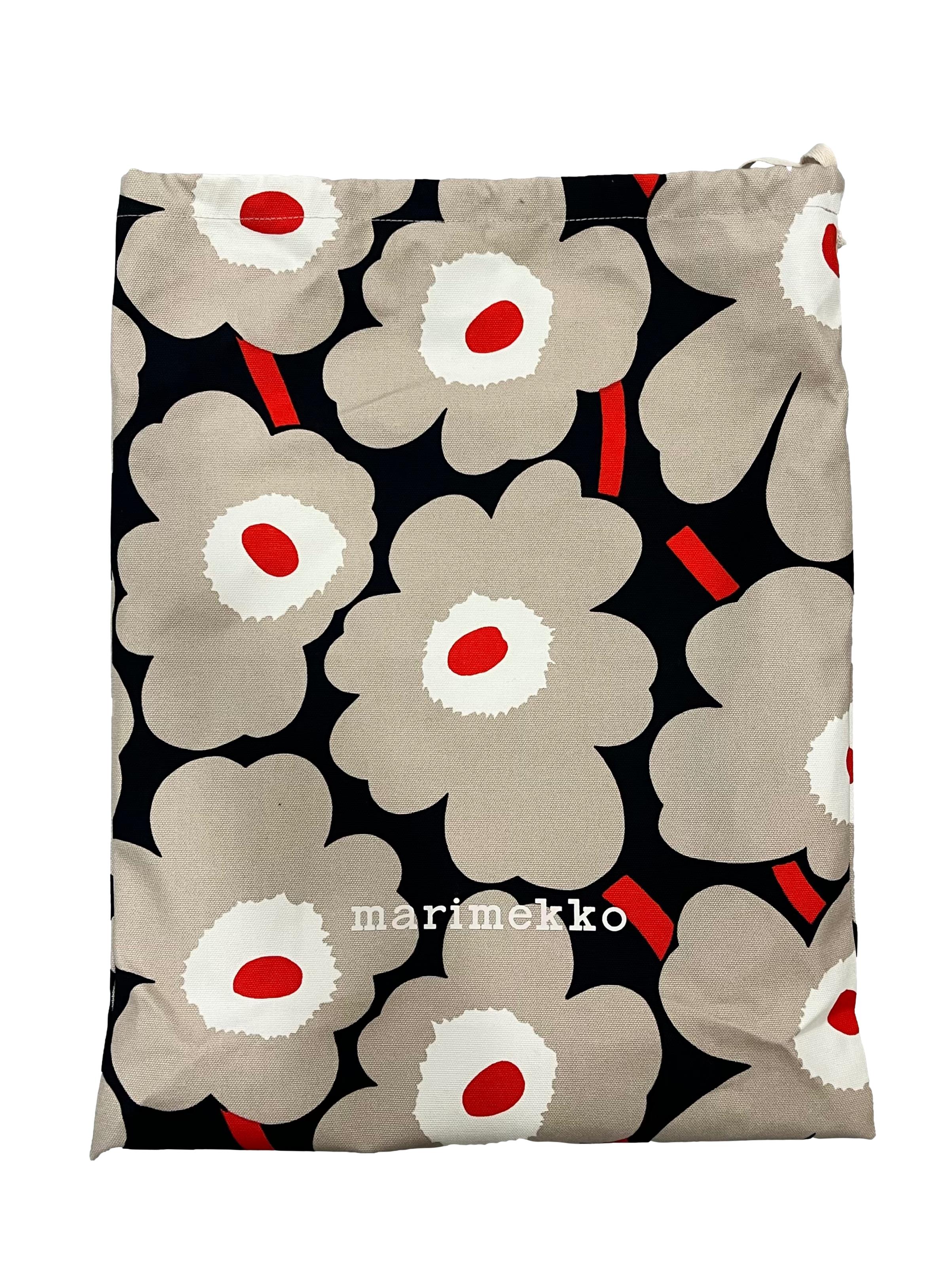 Black Leather Imprint Unikko Tote Bag CSN