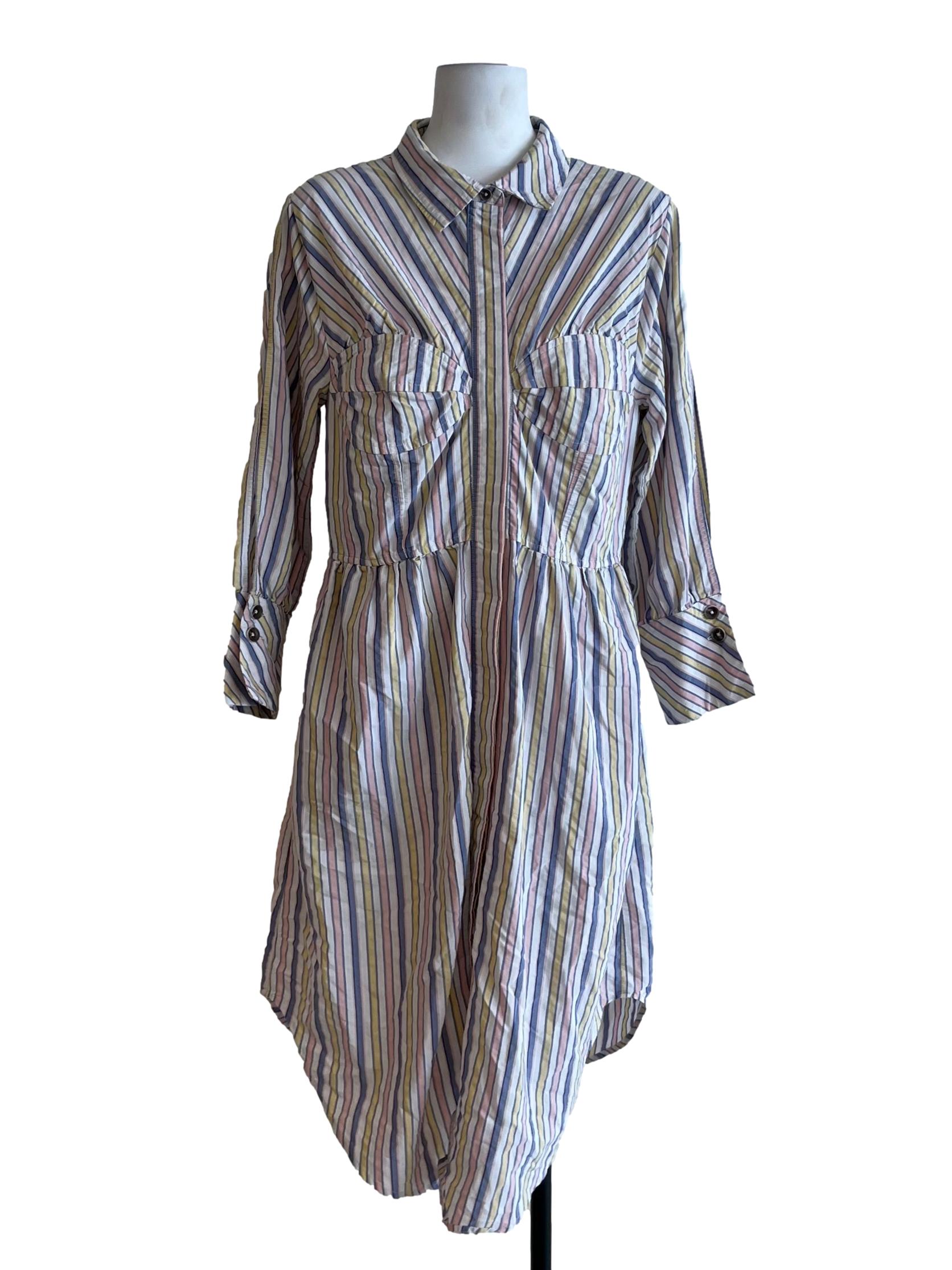 Blue Bengal Stripe Empire Dress