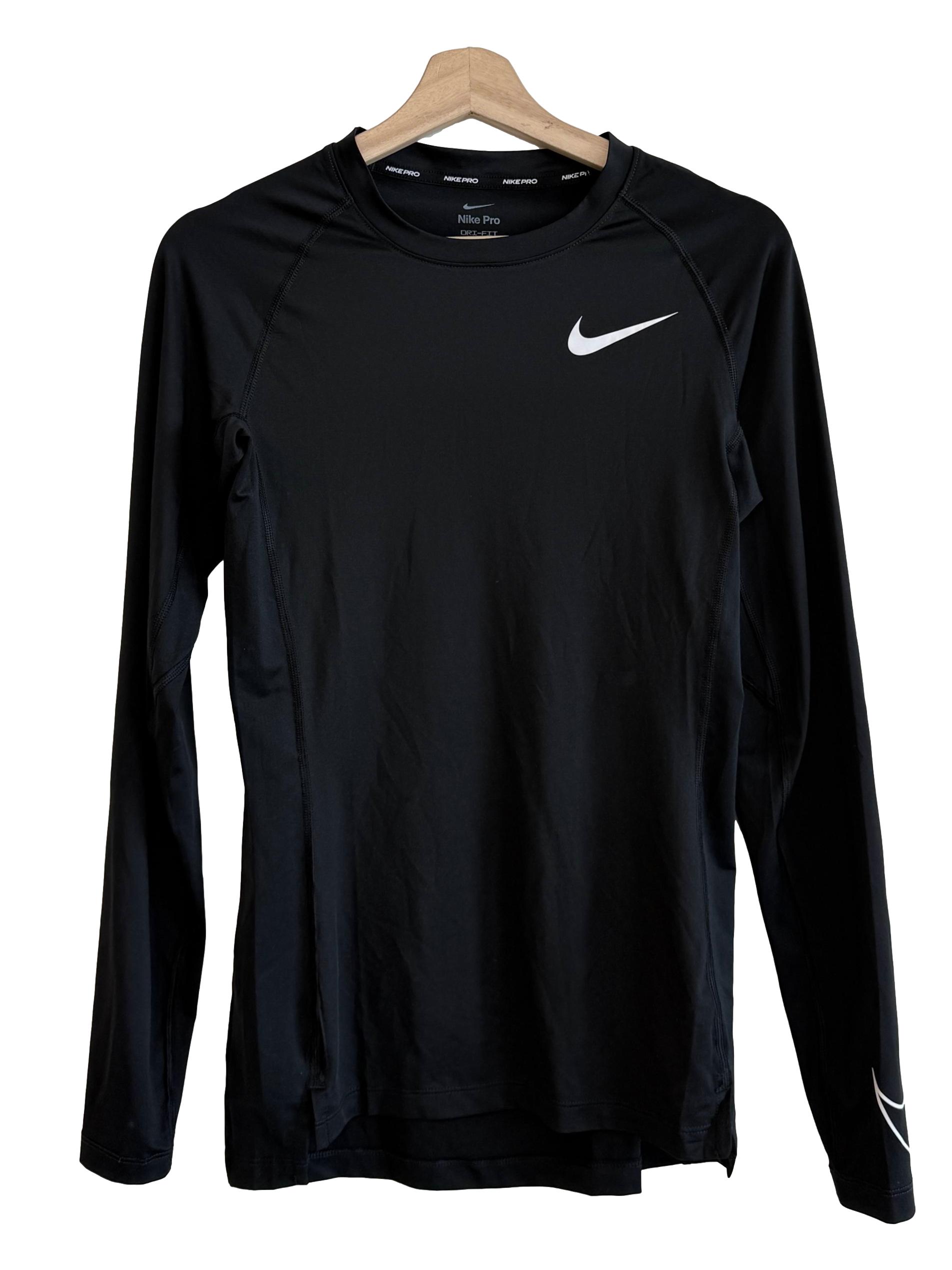 Black Tight-Fit Long Sleeves Tee