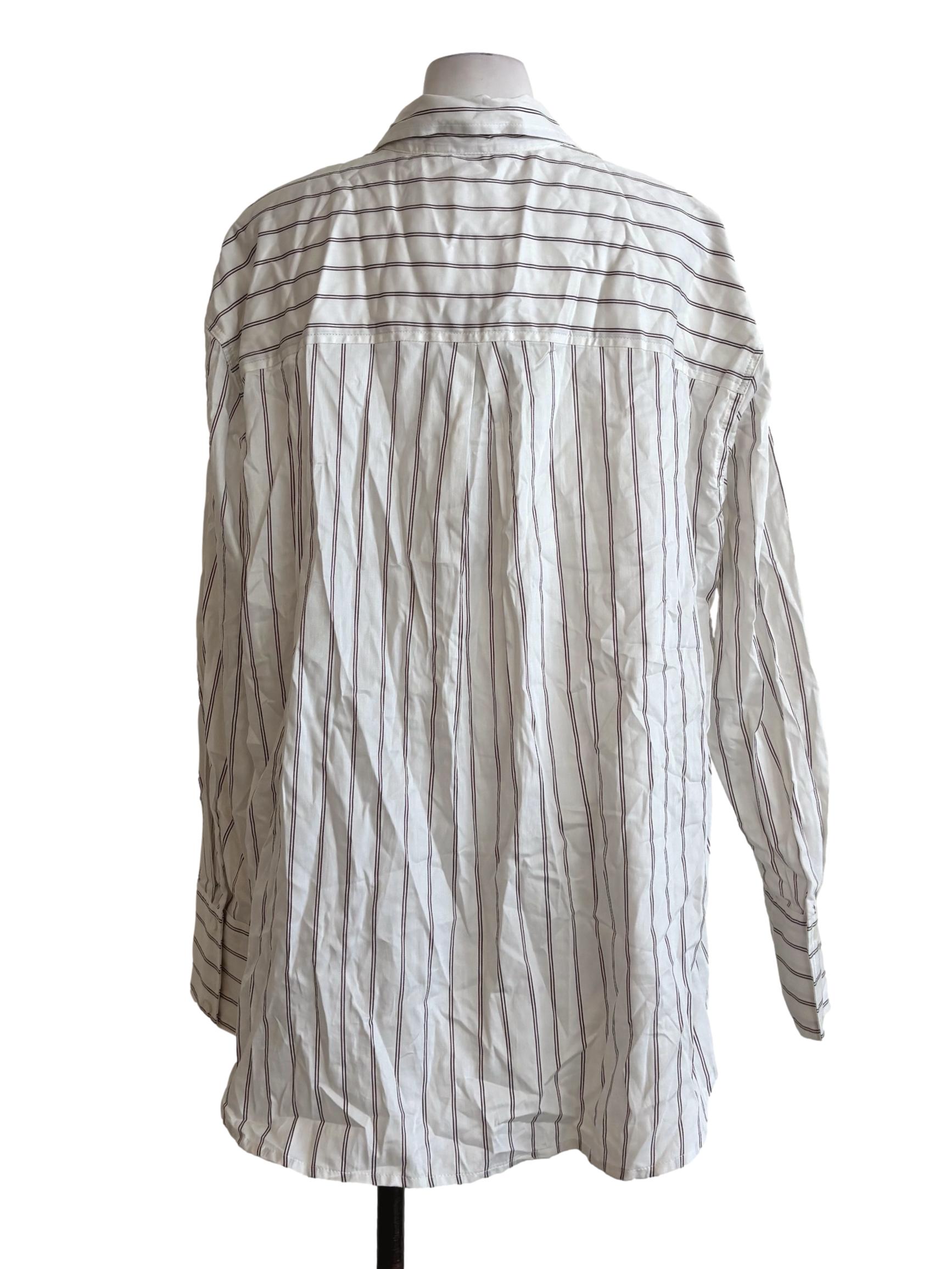 White Smoke Striped Buttoned Shirt