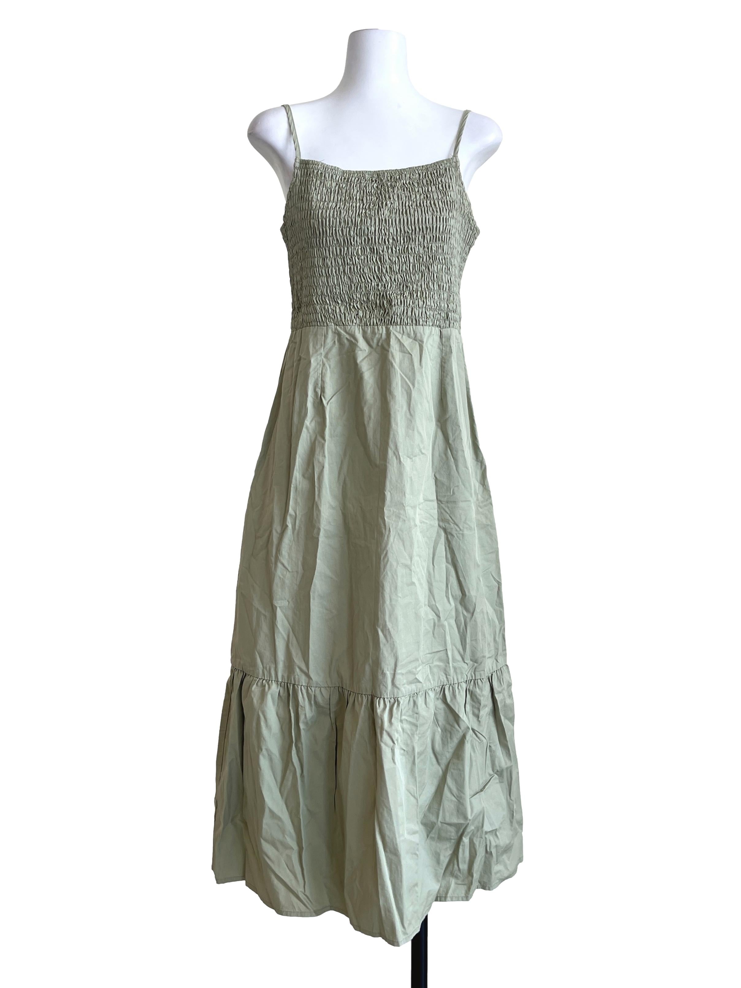 Olive Green A-Line Dress TEM