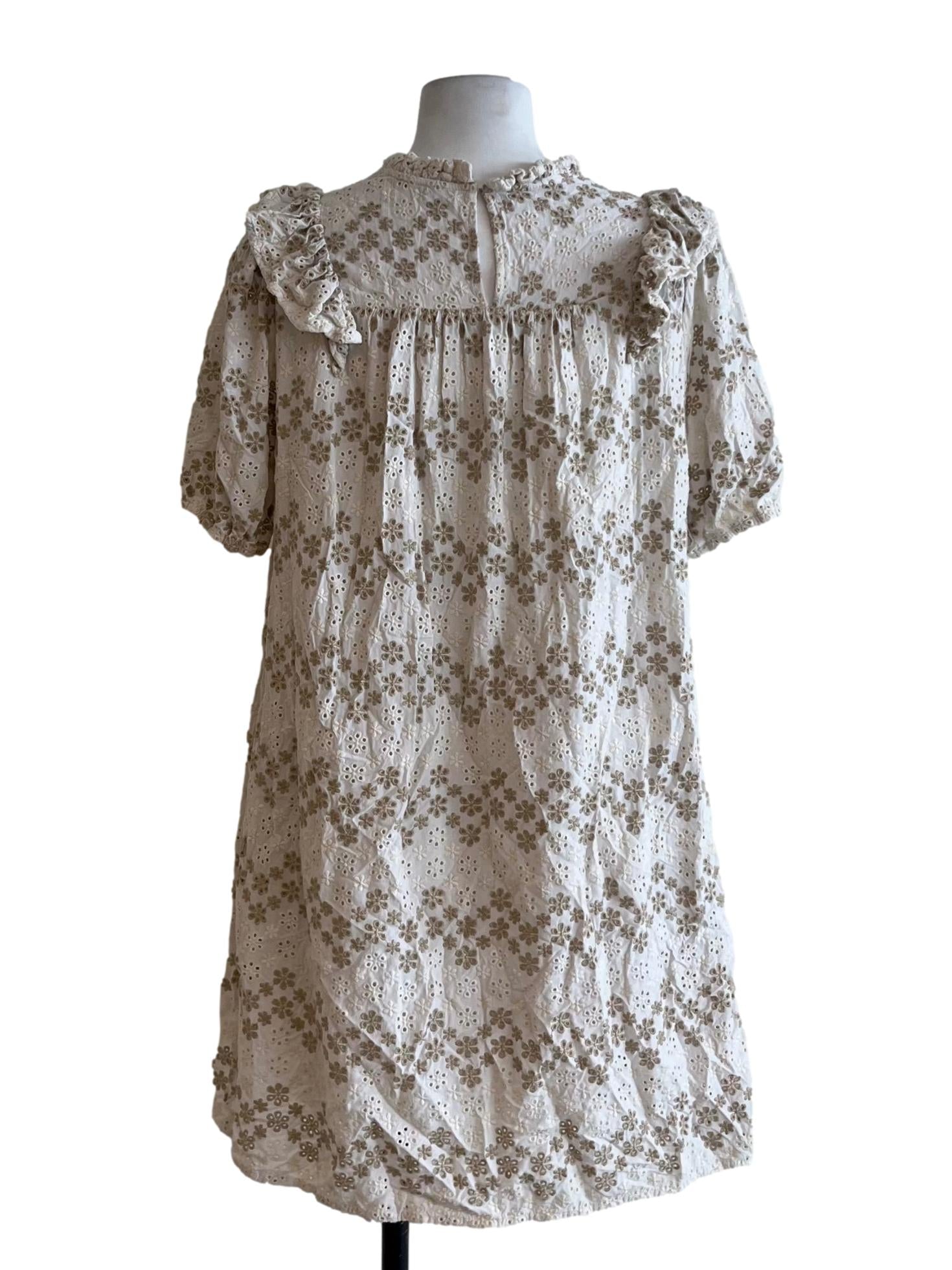 White Floral Empire Dress