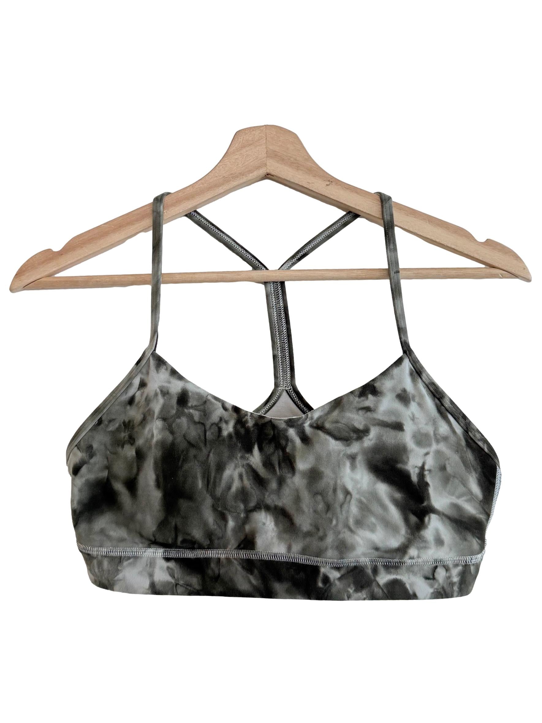 Crocodile Green Printed Sports Bra