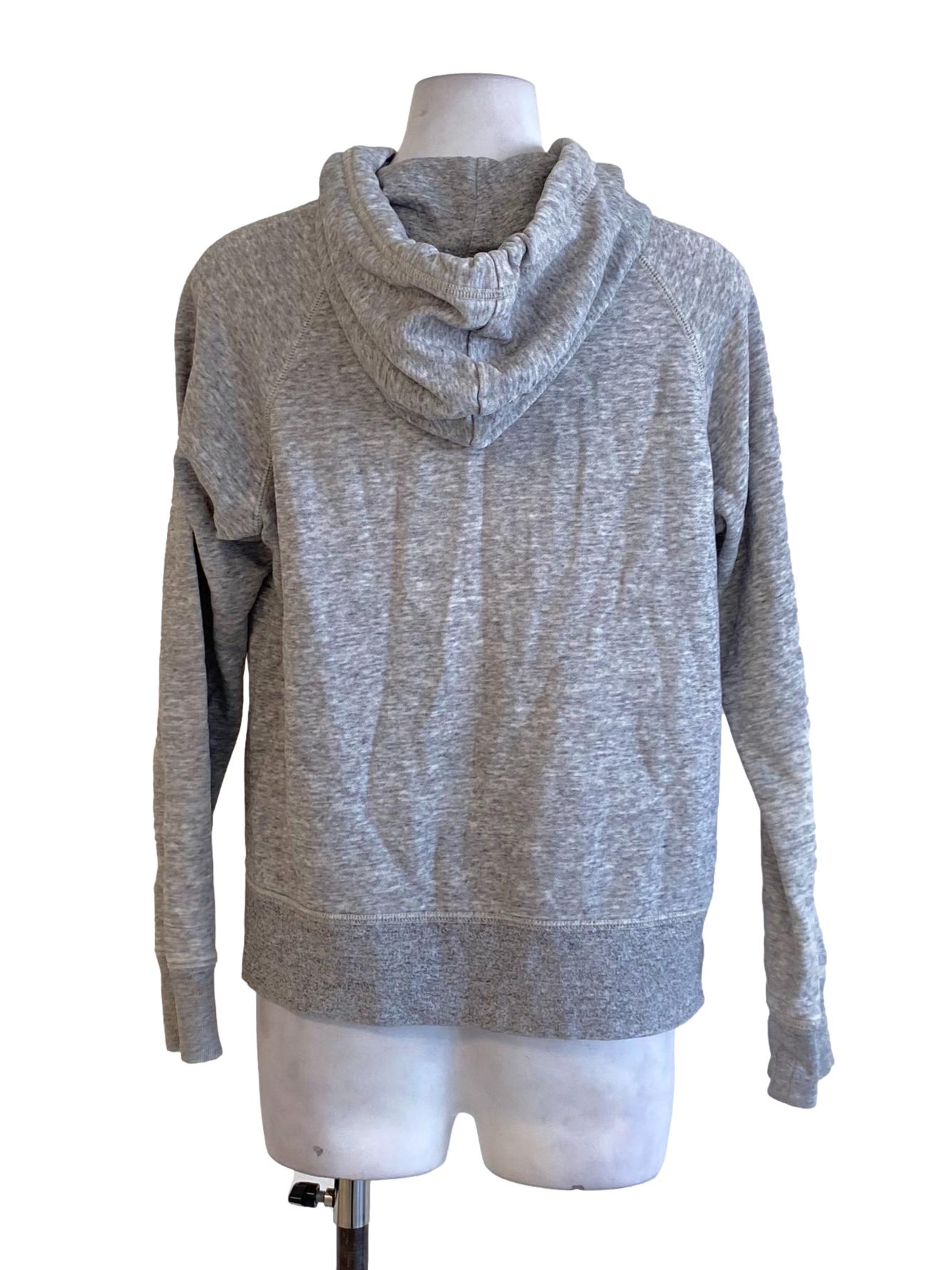 Cloud Grey Zipped Long Sleeve Hoodie
