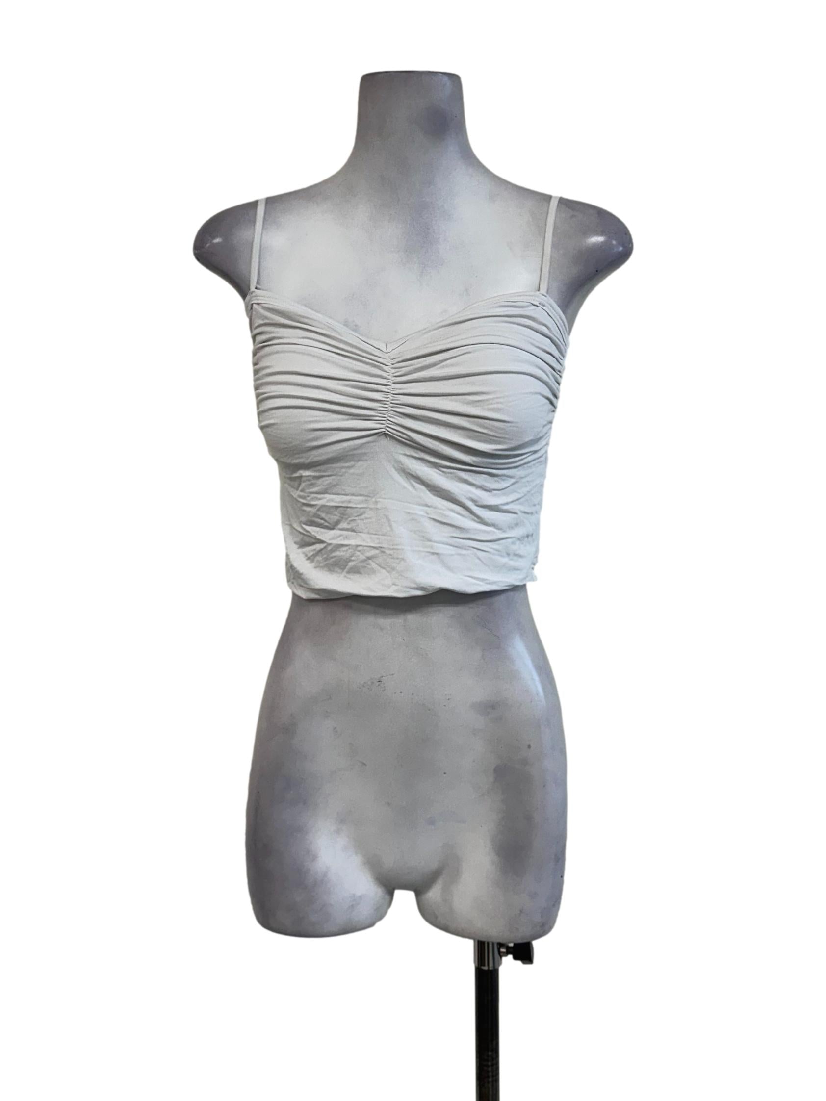 White Padded Sleeveless Top