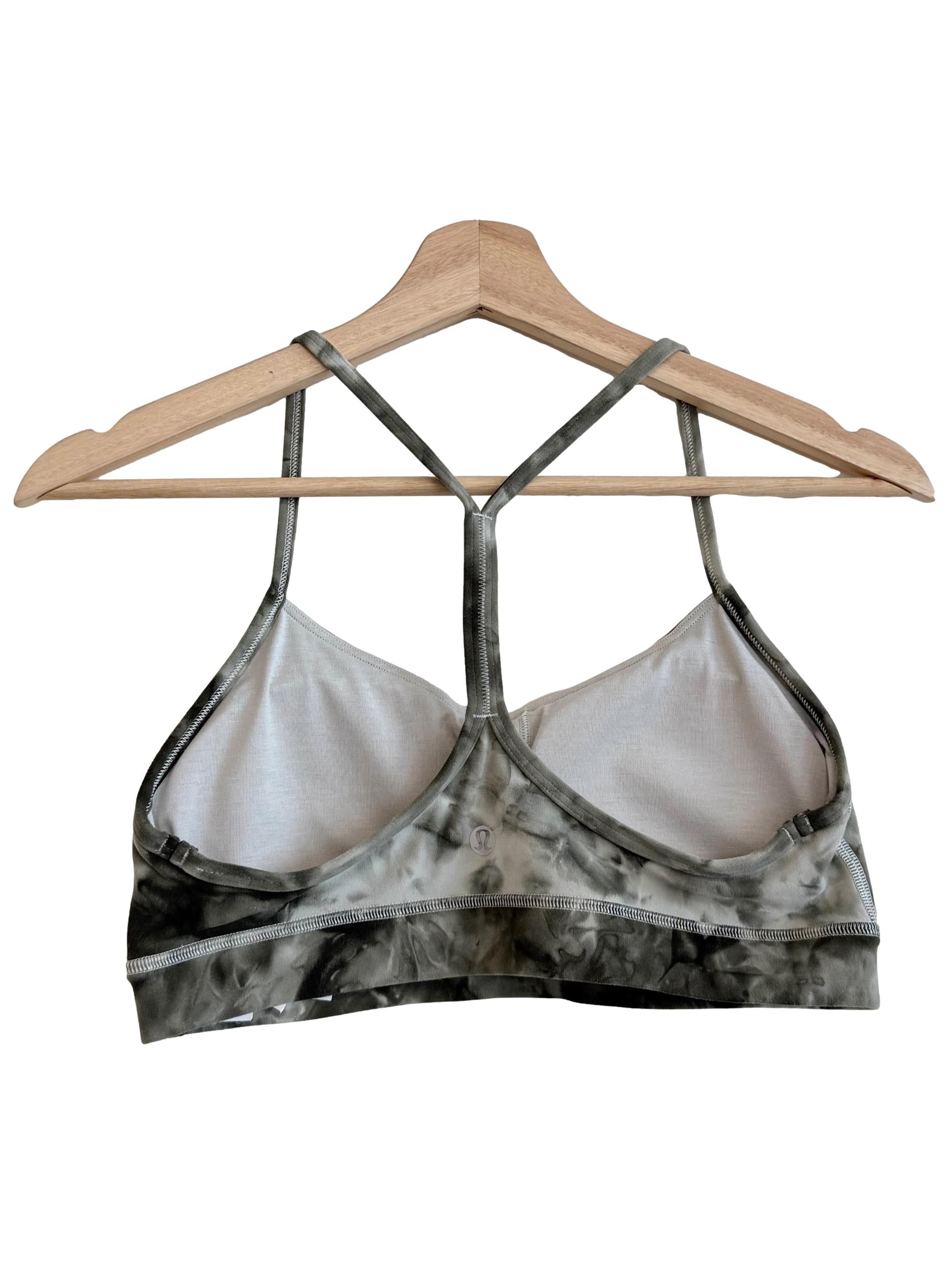 Crocodile Green Printed Sports Bra