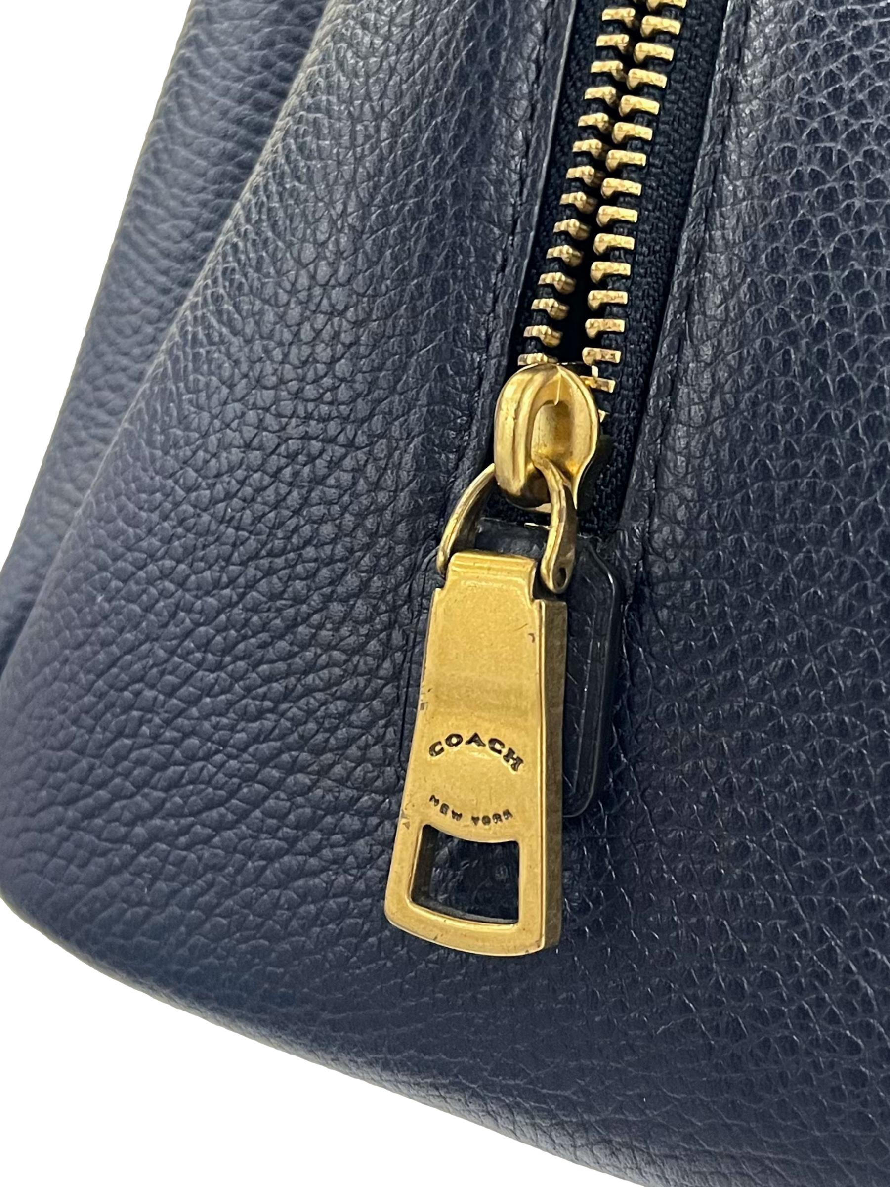 Midnight Navy Leather Lora Carryall Shoulder Bag CSN