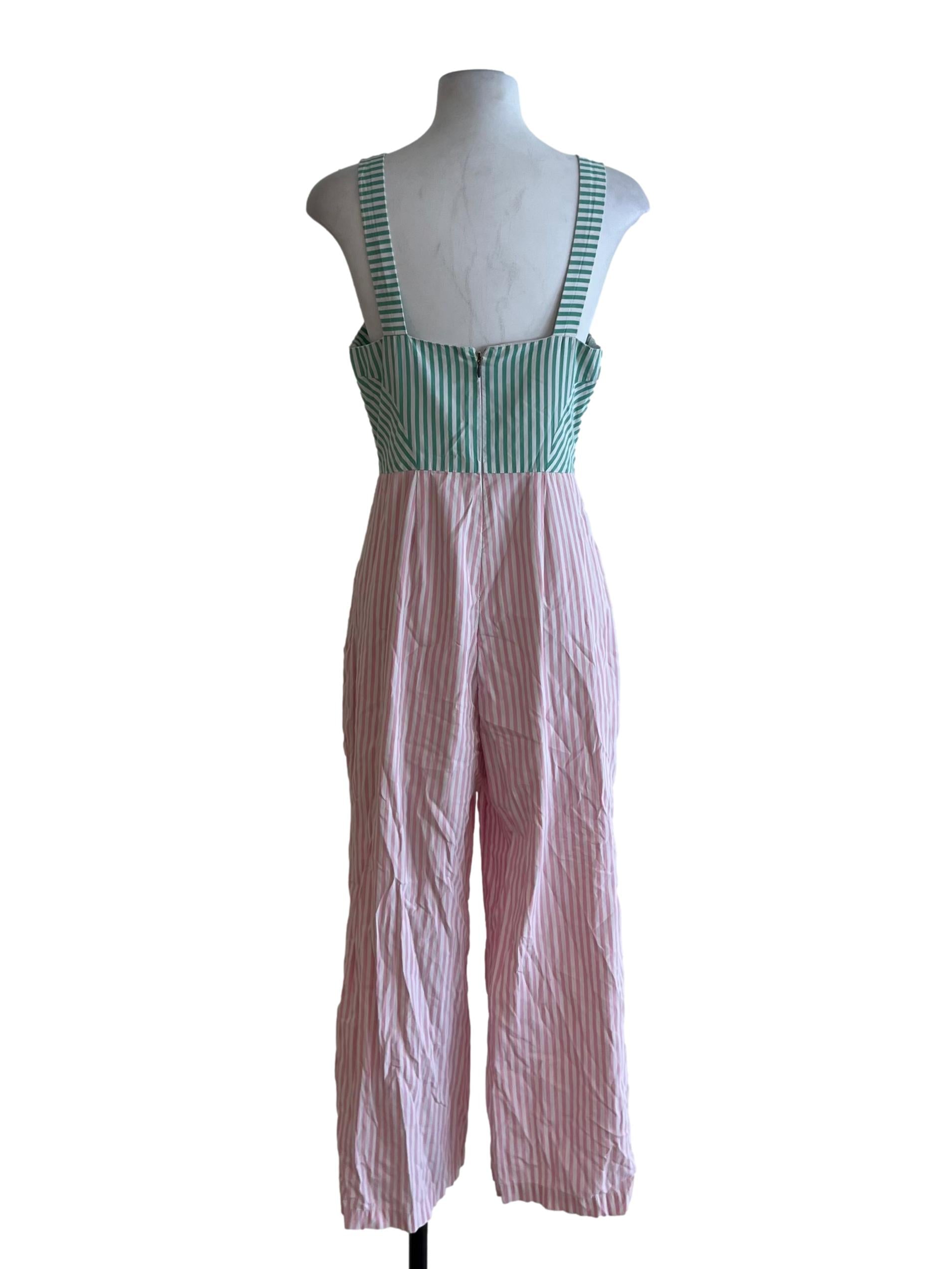 Mint Green Bengal Stripe Jumpsuit