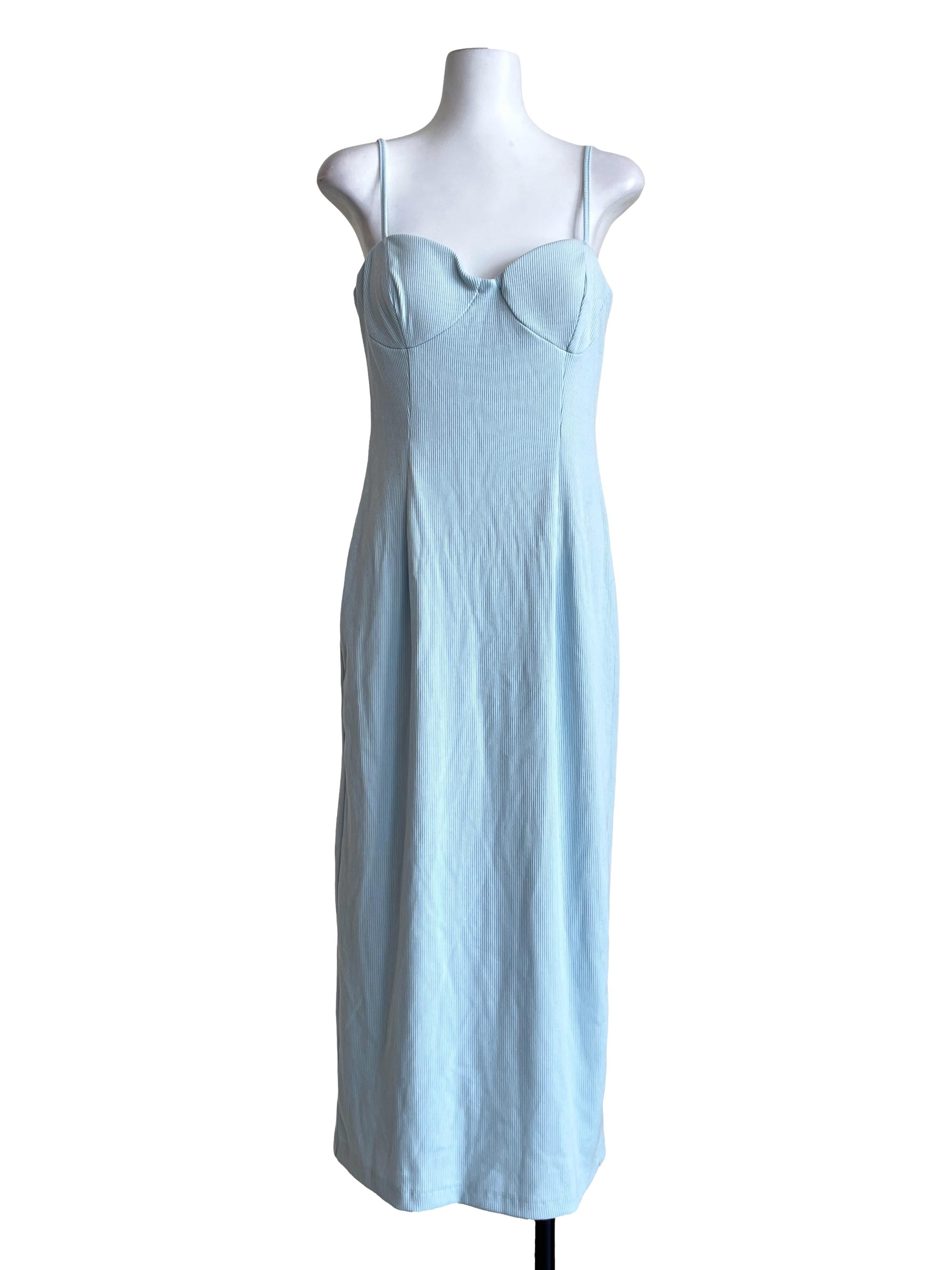 Baby Blue Sweetheart Slip Dress
